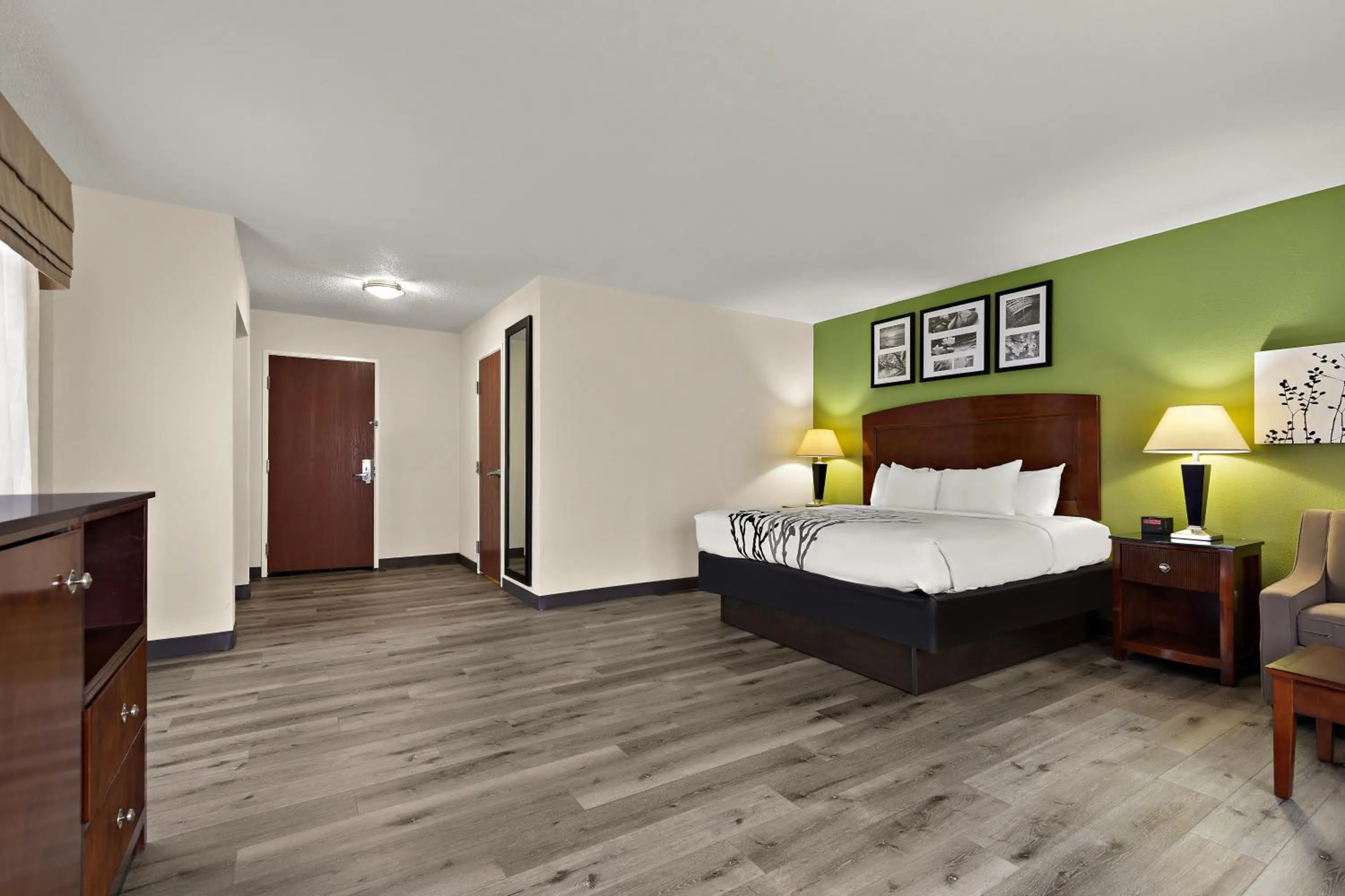 Bed in Sleep Inn & Suites near Joint Base Andrews-Washington Area