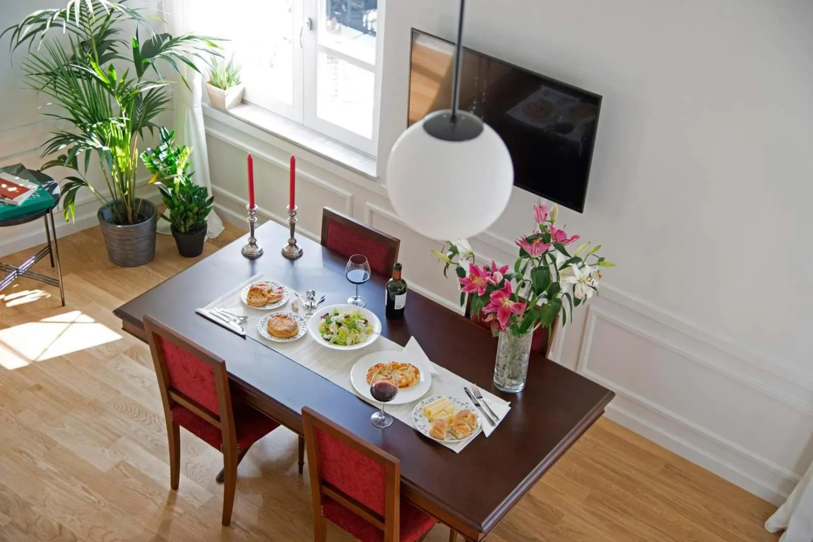 Dining area in Four Streets Athens - Luxury Suites Apartments in Athens