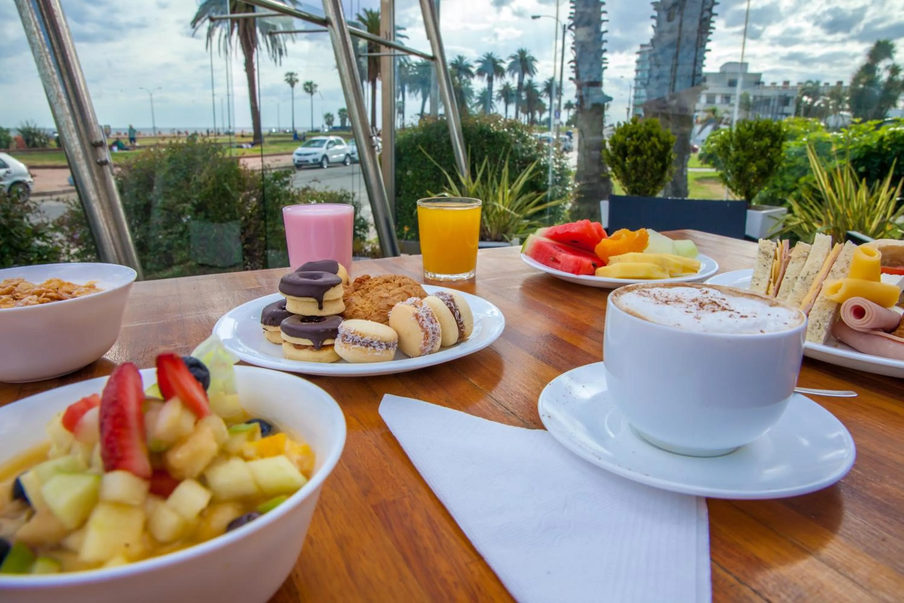 Buffet breakfast in ibis Montevideo Rambla