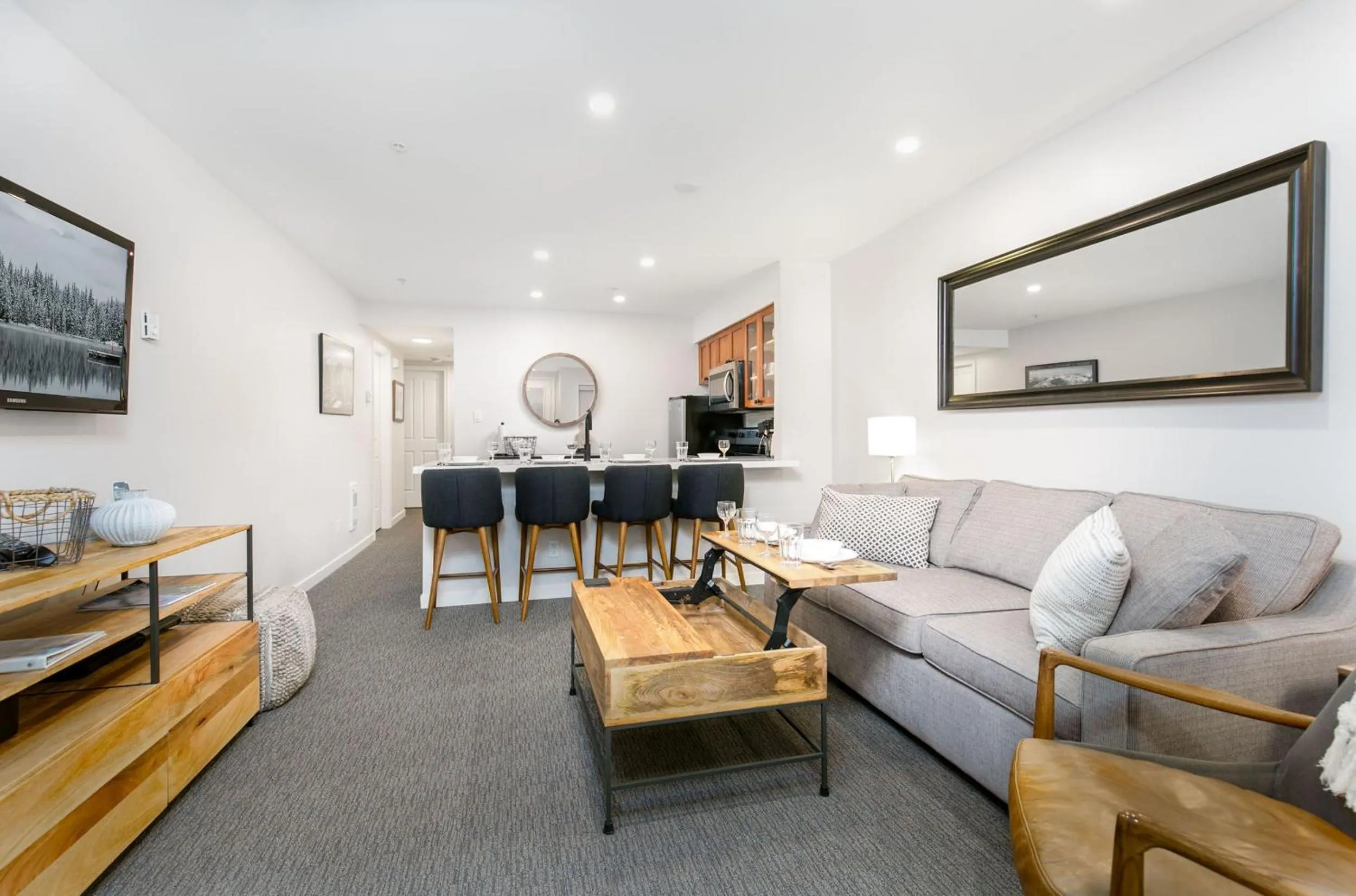 Living room in Glaciers Reach by Allseason Vacation Rentals