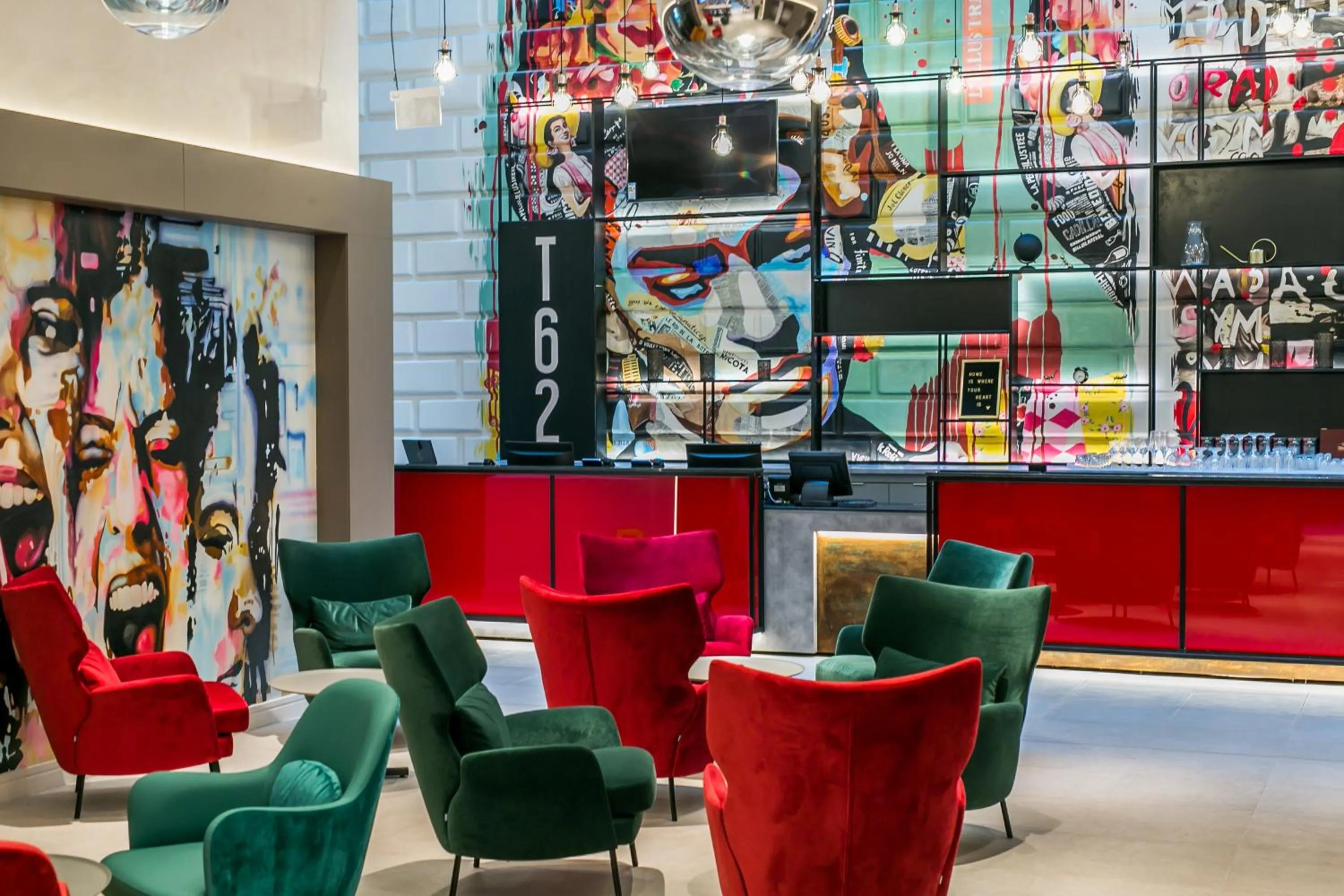 Communal lounge/ TV room in T62 Hotel