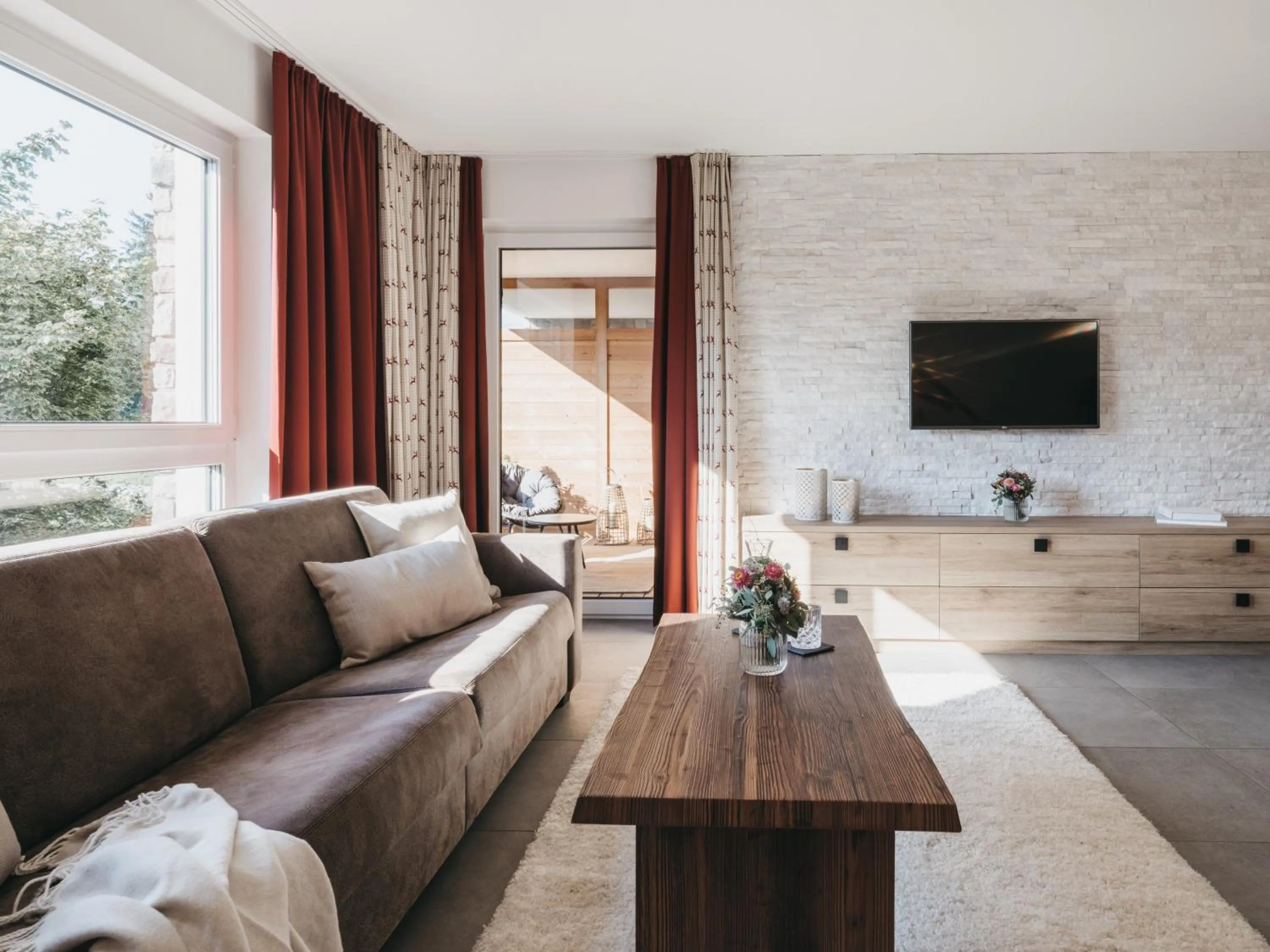 Living room in Village Park Suites