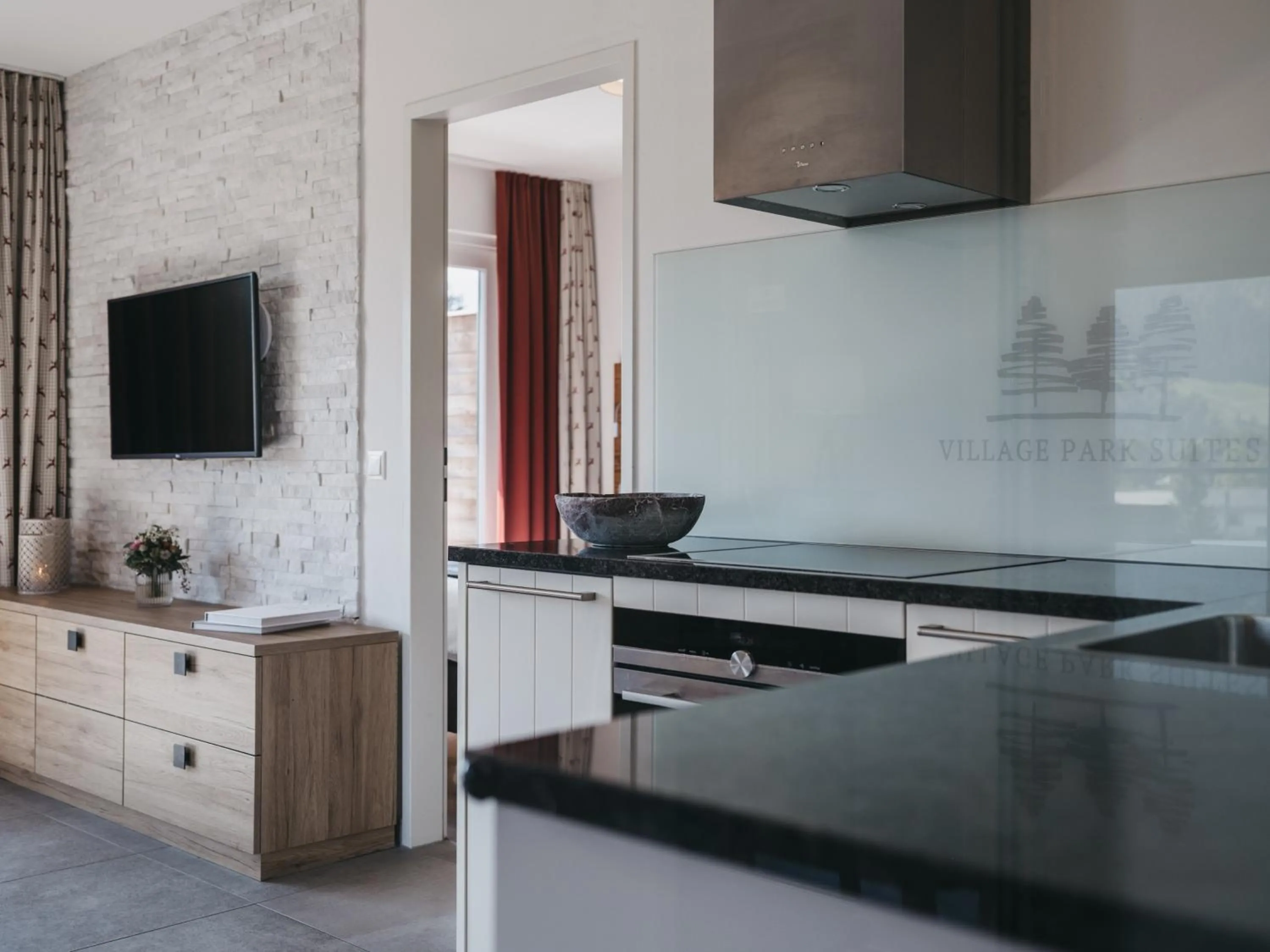 kitchen in Village Park Suites