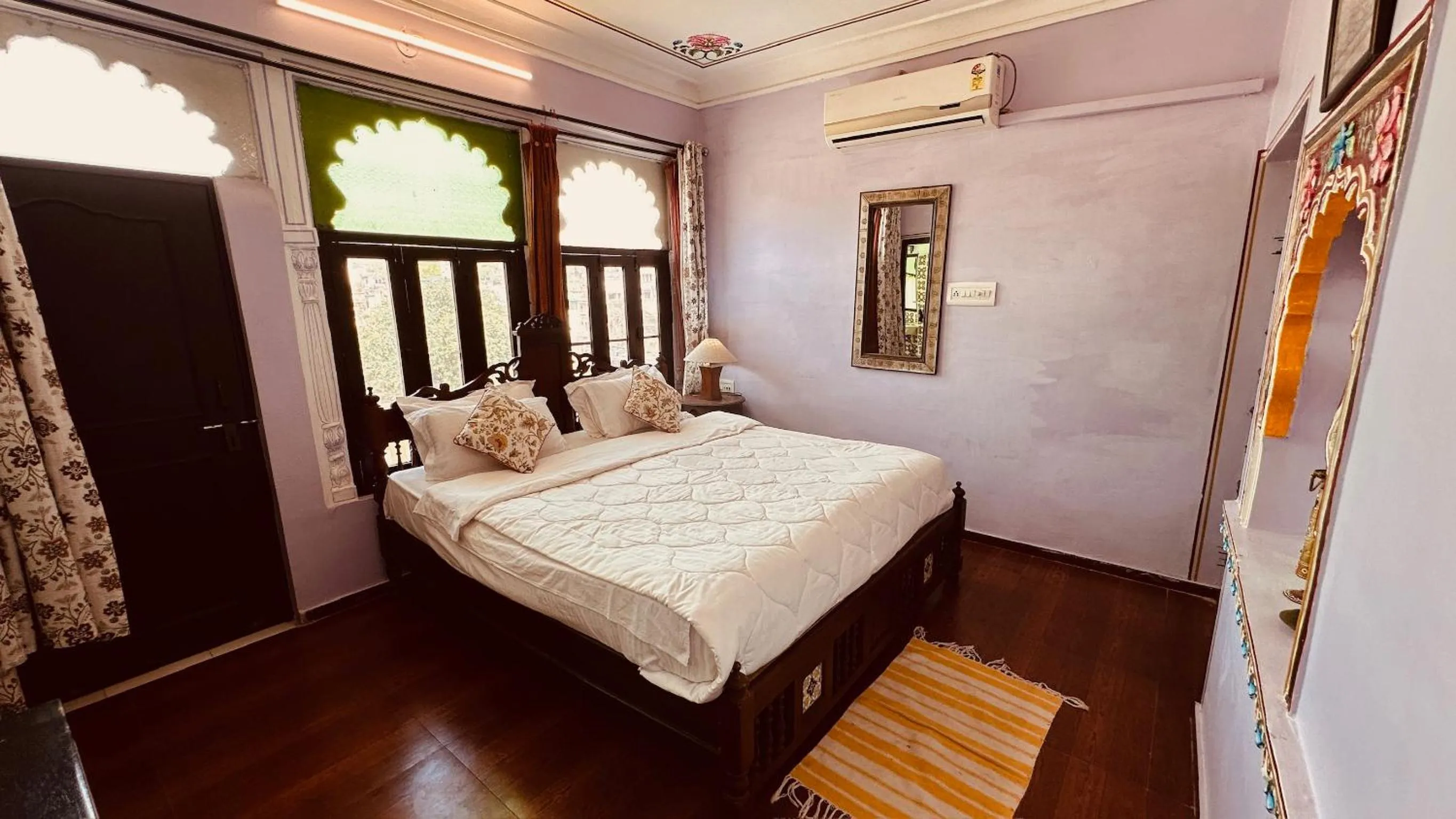 Bed in Haveli Bundi Inn