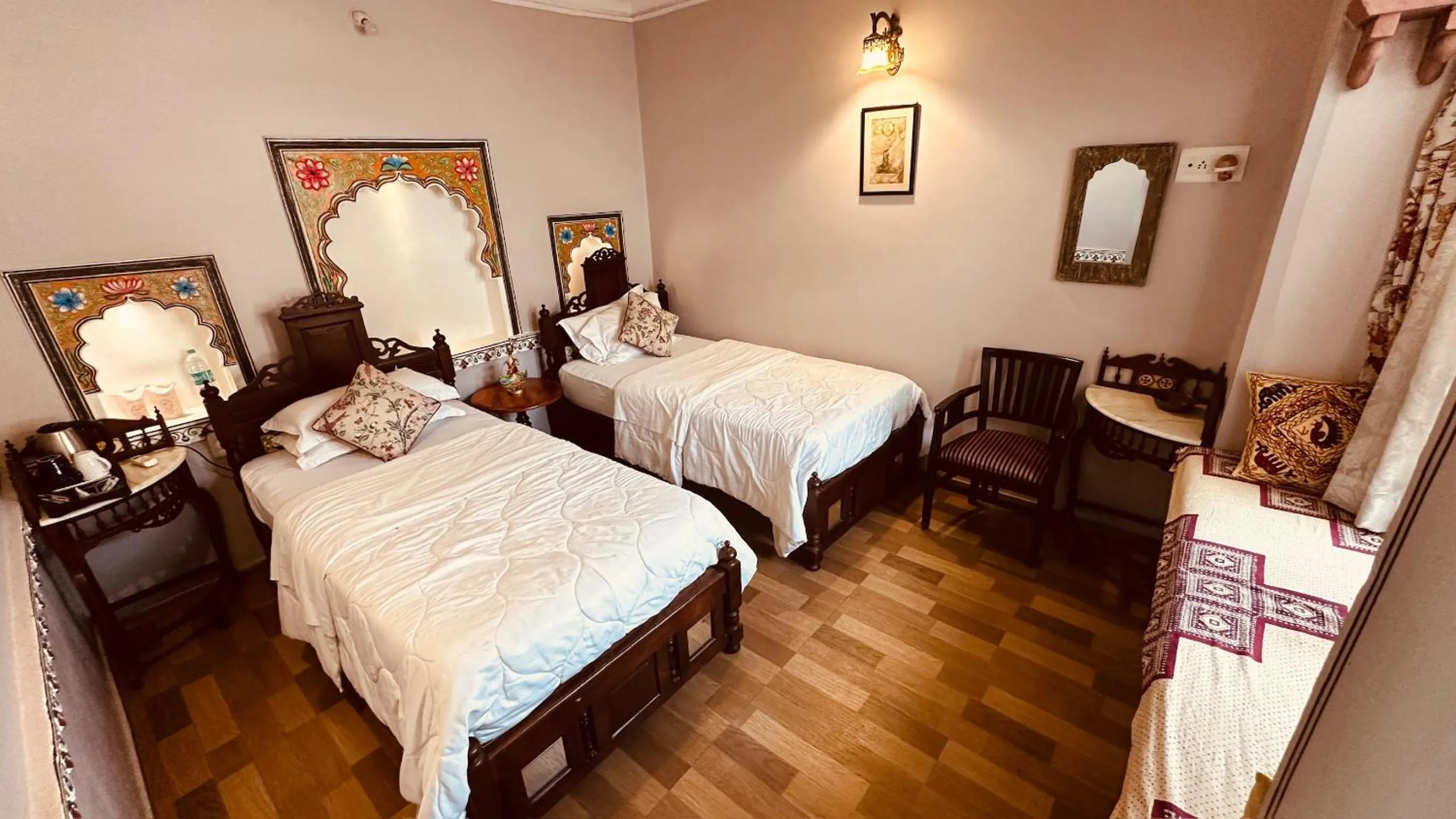 Bed in Haveli Bundi Inn