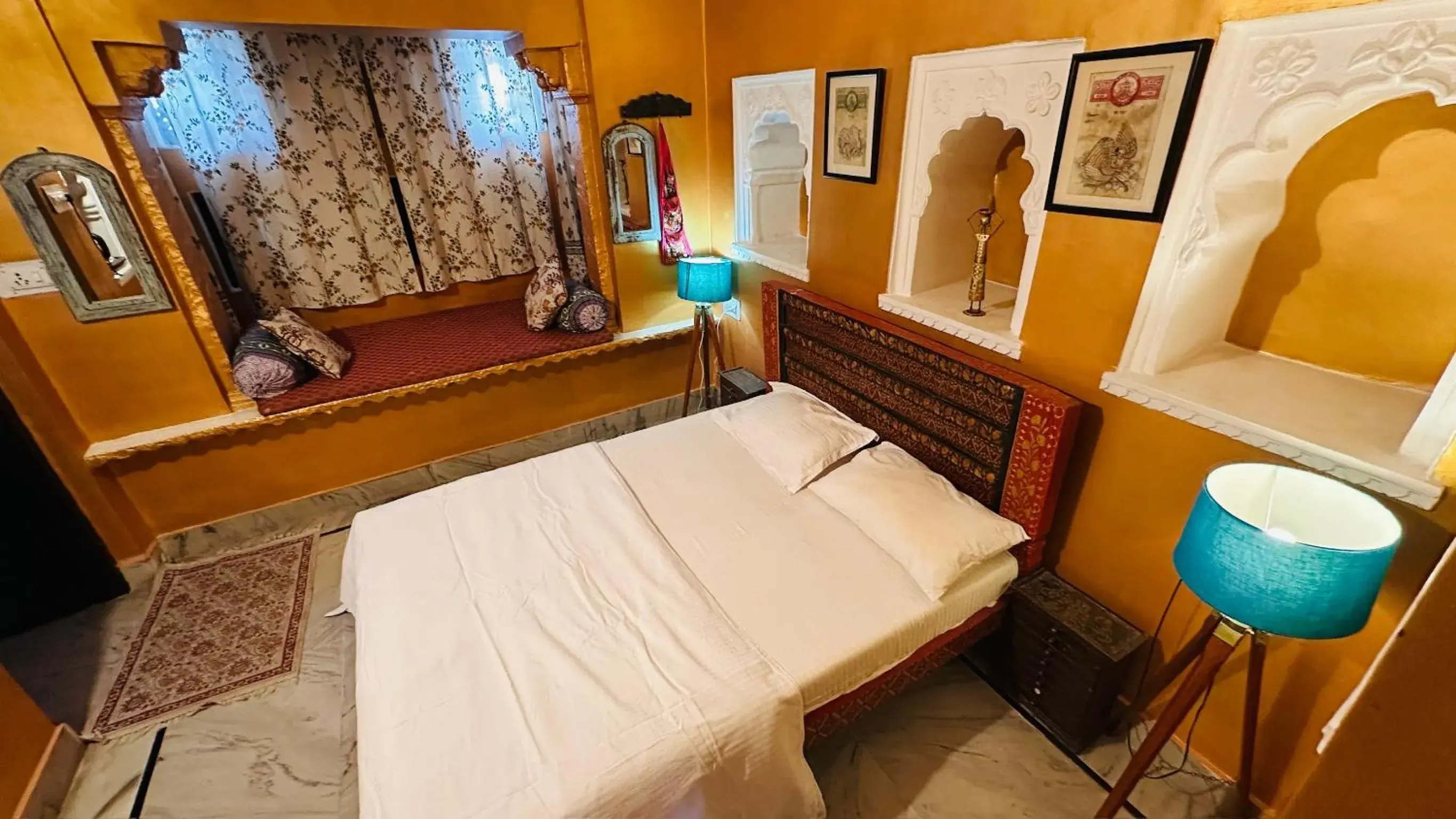 Bed in Haveli Bundi Inn Bed in Haveli Bundi Inn