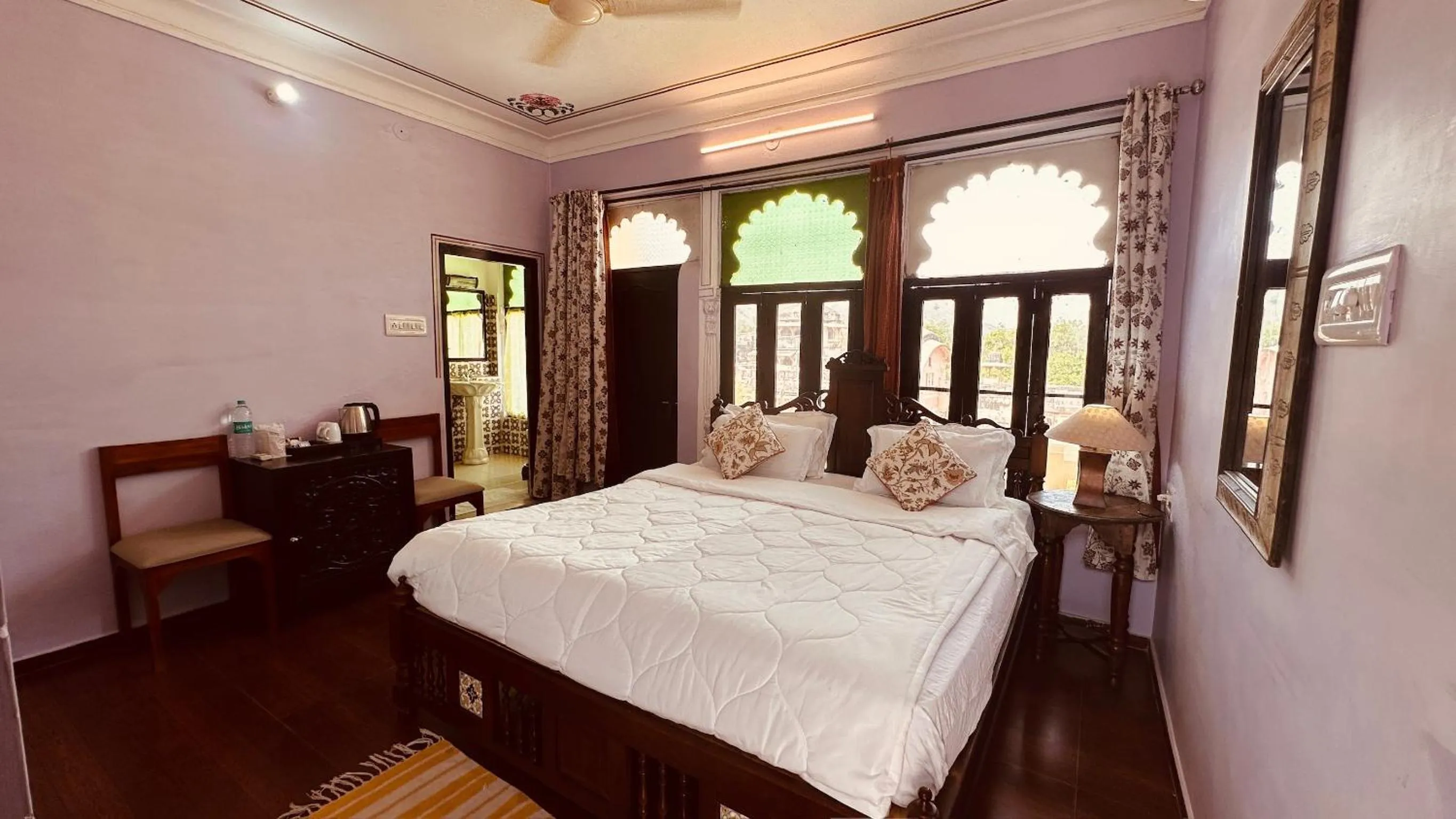 Bed in Haveli Bundi Inn