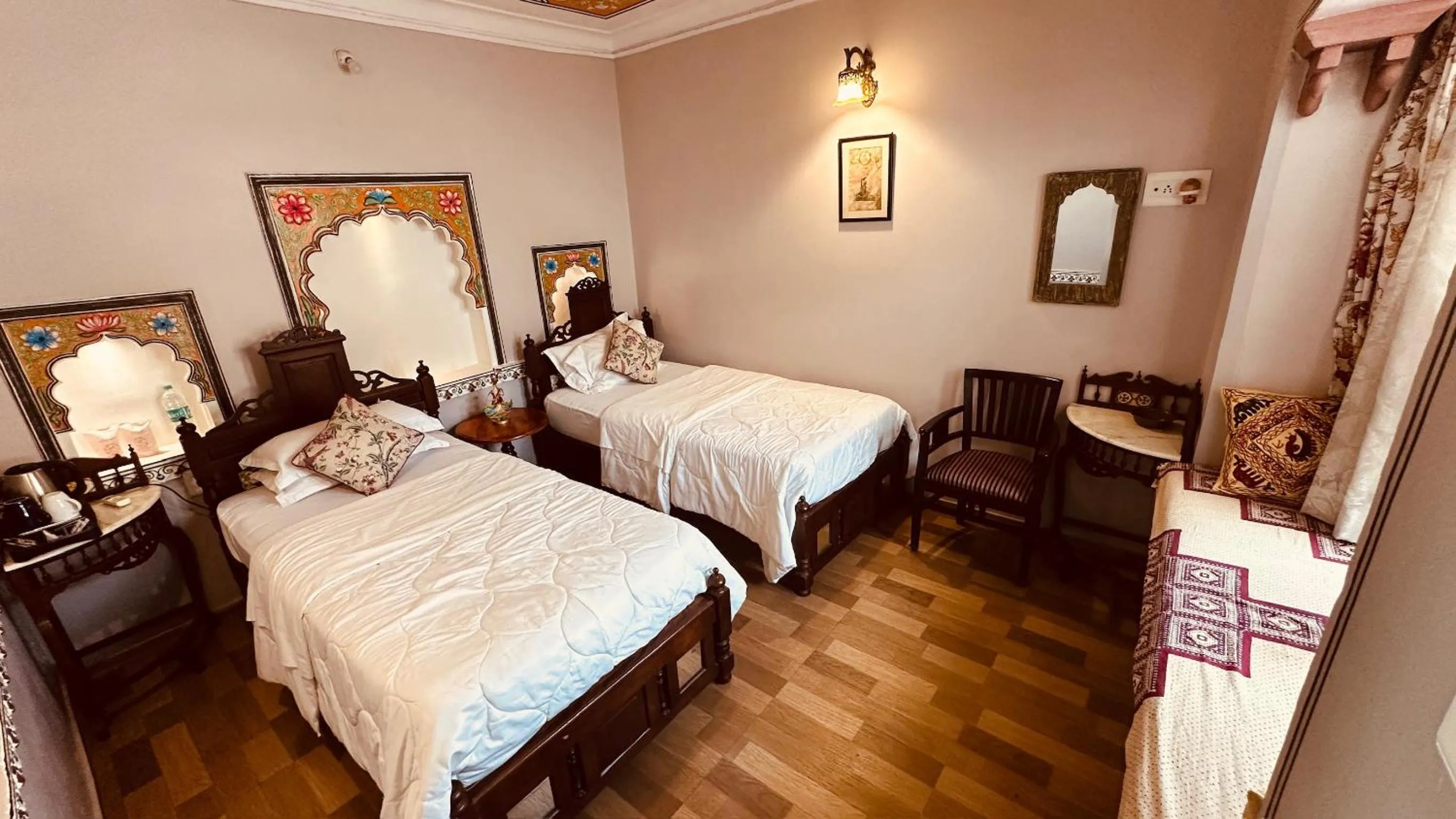 Bed in Haveli Bundi Inn