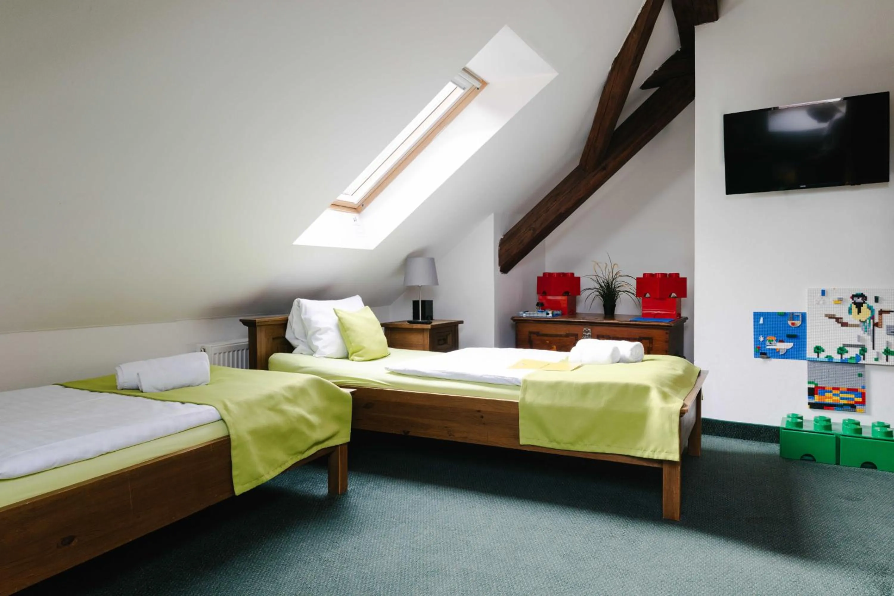 Bed in Hotel a Museum of Bricks