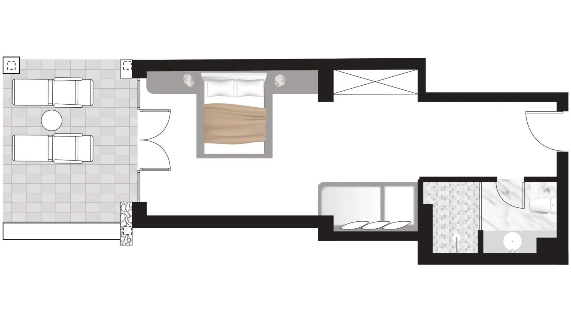 Bathroom in Mykonos Lolita, A Grecotel Resort to Live