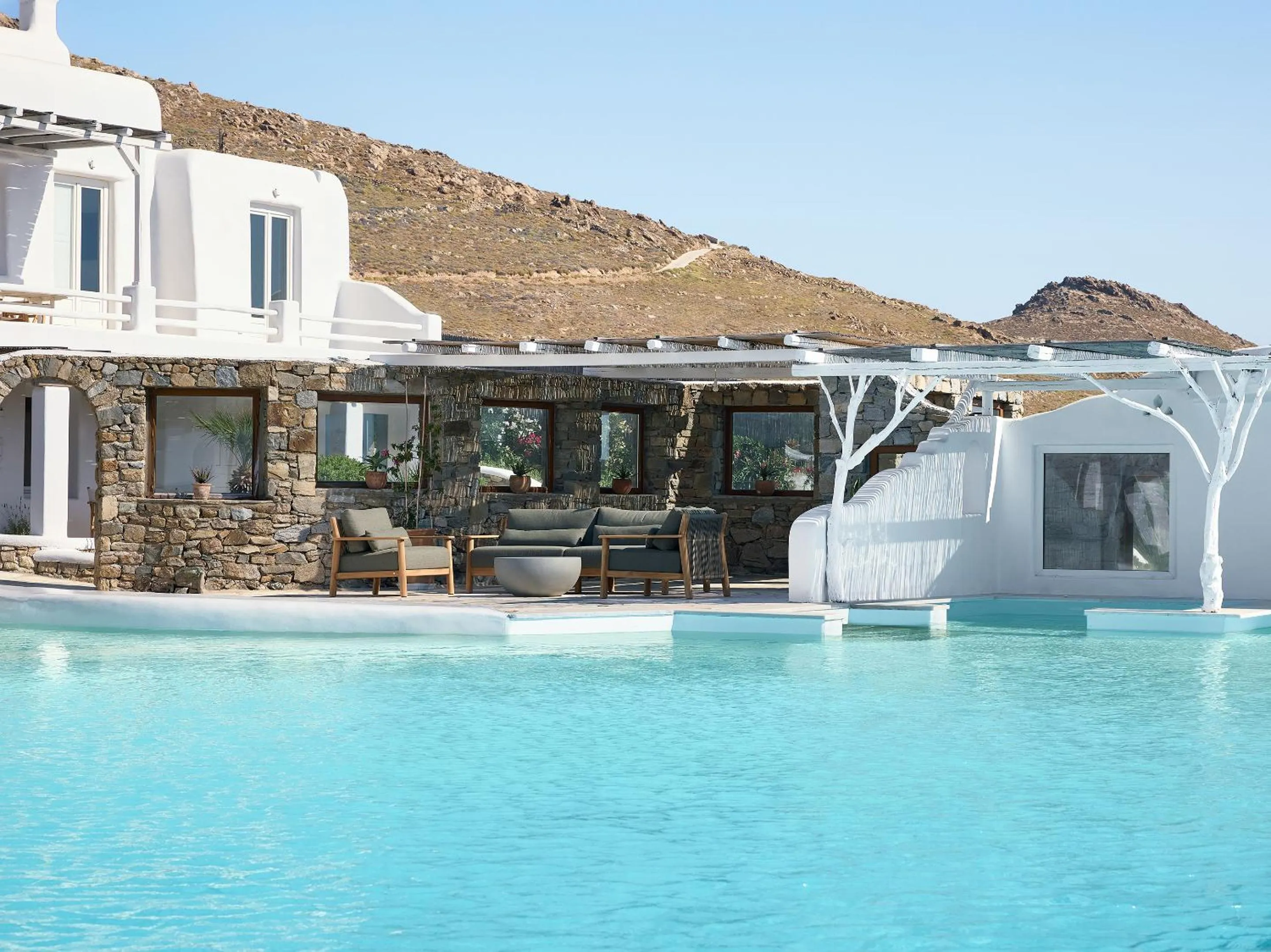 Swimming pool in Mykonos Lolita, A Grecotel Resort to Live