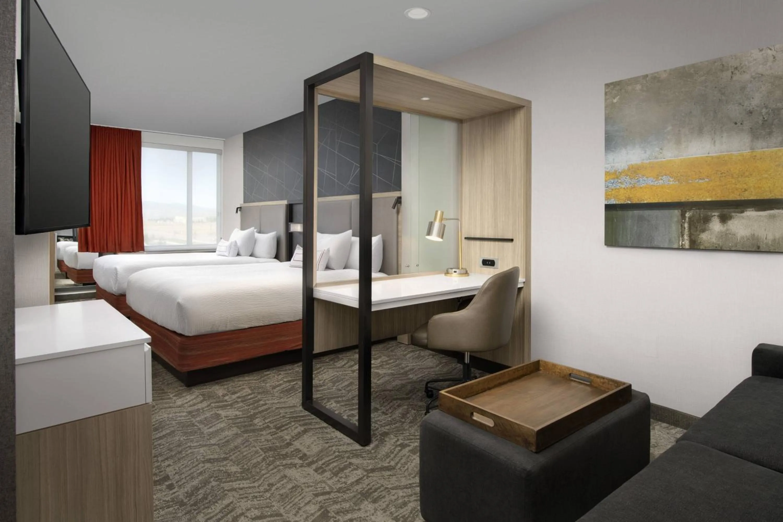 Living room, Bed in SpringHill Suites by Marriott Loveland Fort Collins/Windsor