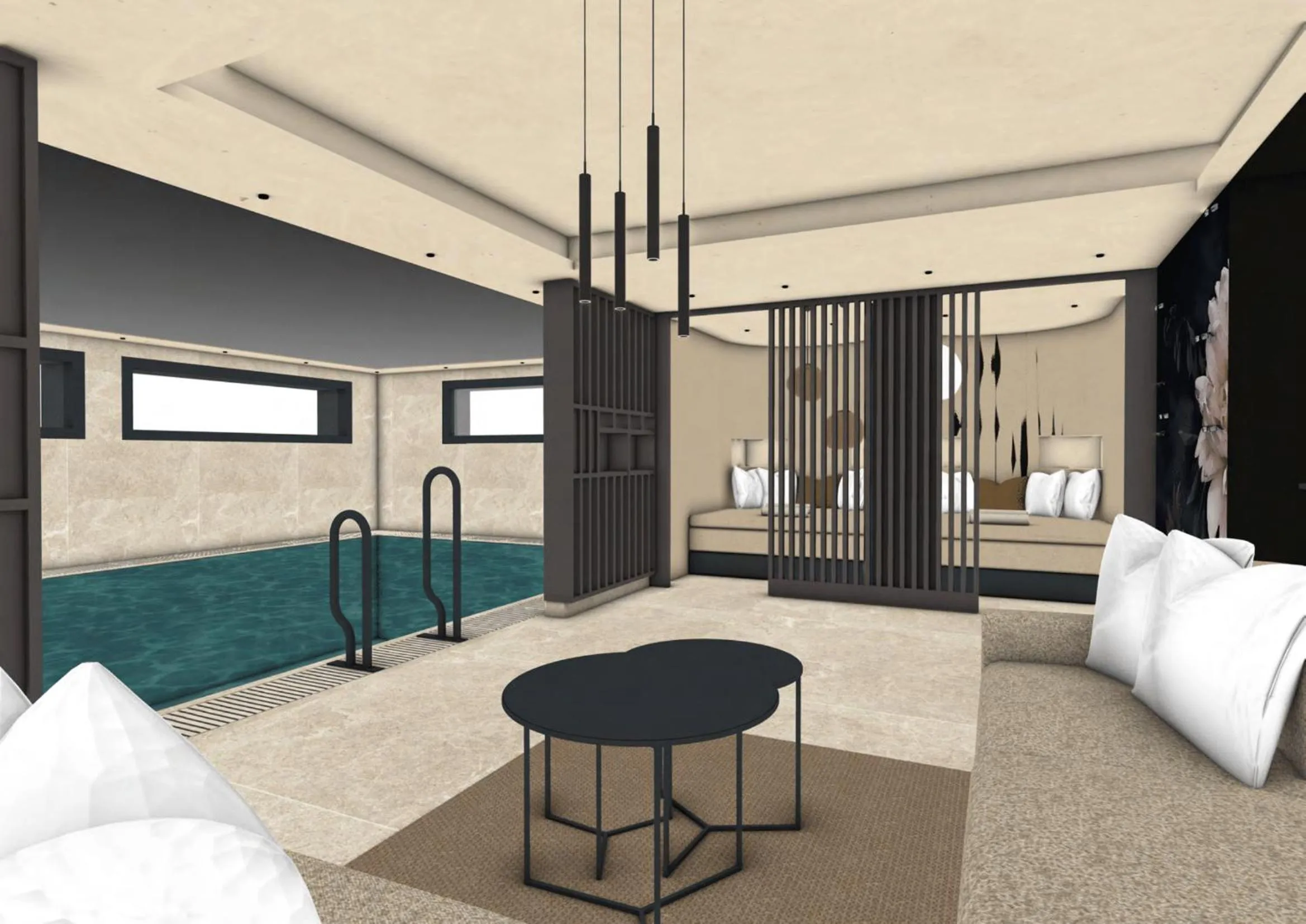 Swimming pool in Hotel Bergkristall Oberlech