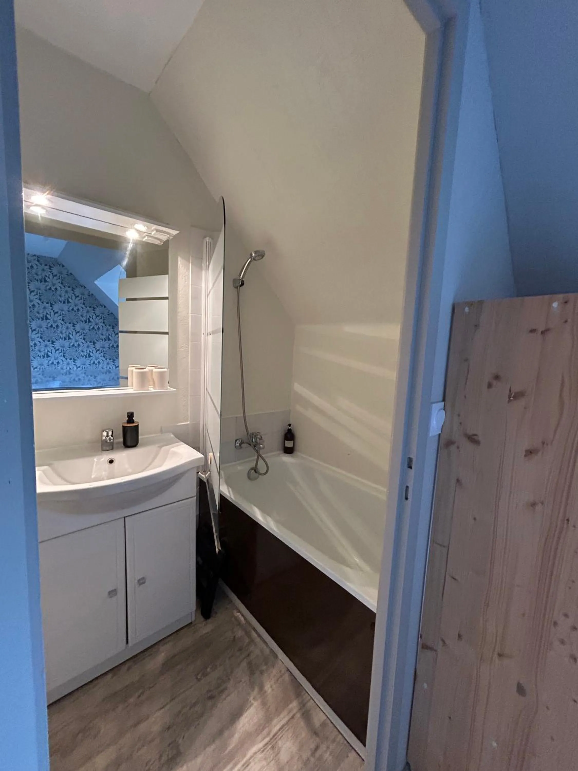 Bath in Hôtel Restaurant La Voile Bleue