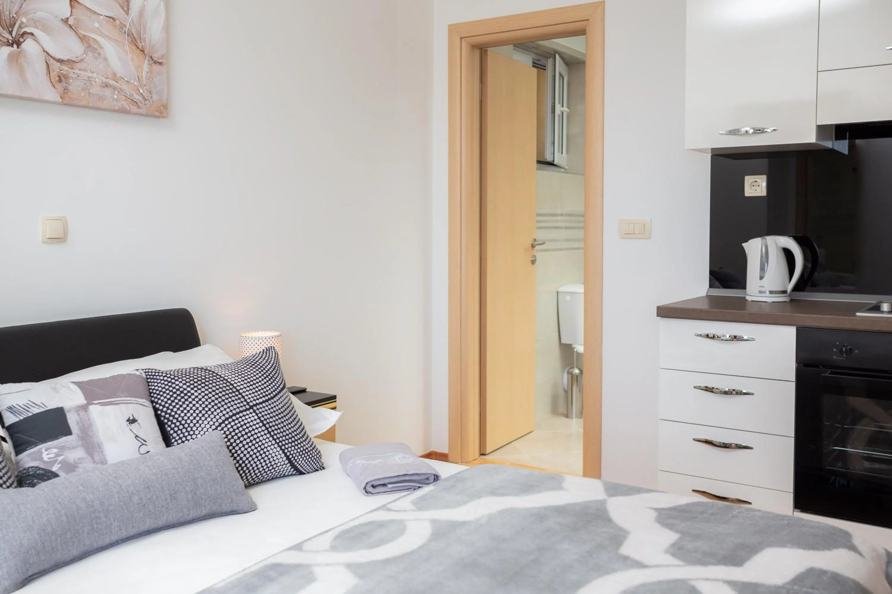 Bathroom, Bed in FBA Family Beach Apartments