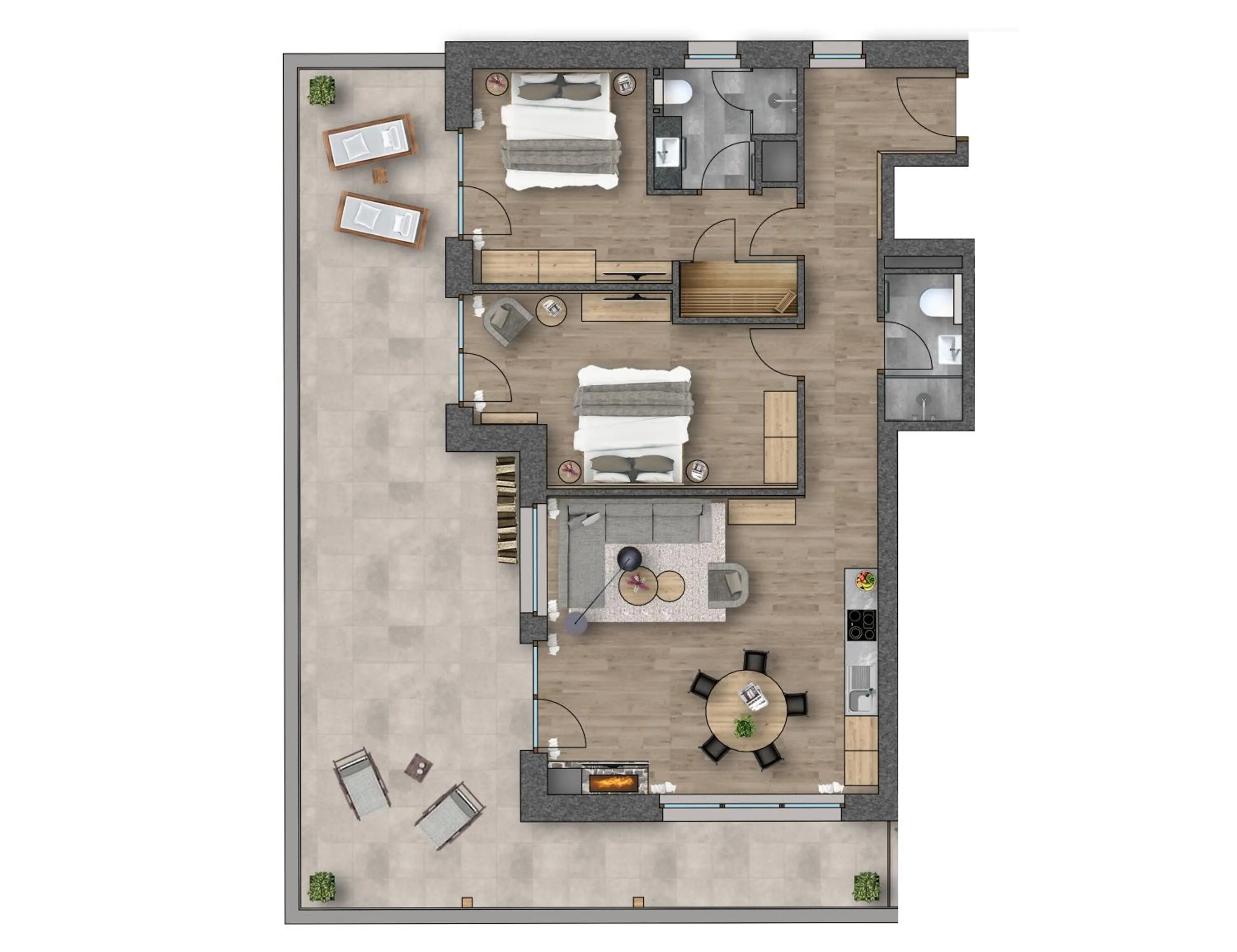 Floor plan in Balma Restaurant Suites