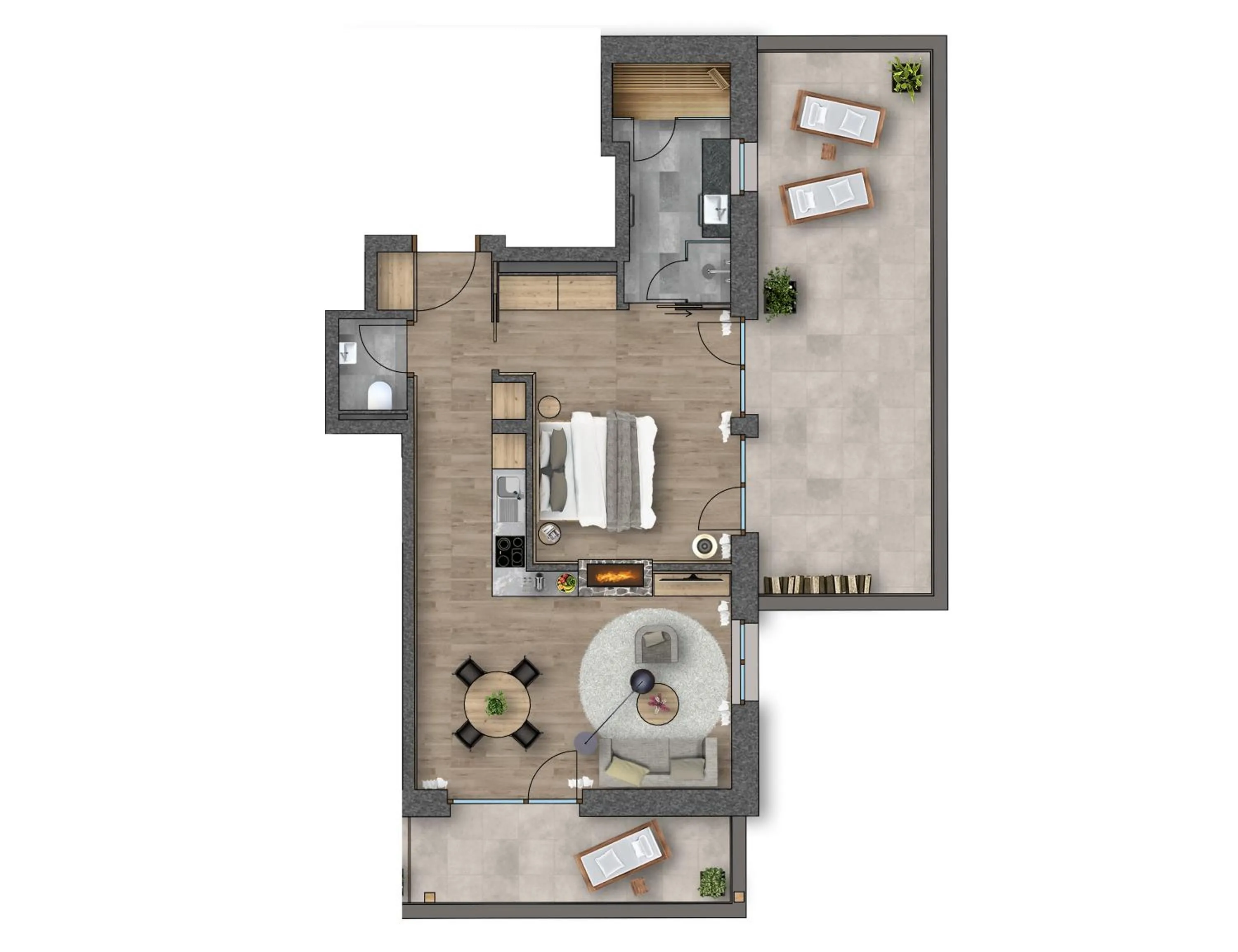 Floor plan in Balma Restaurant Suites