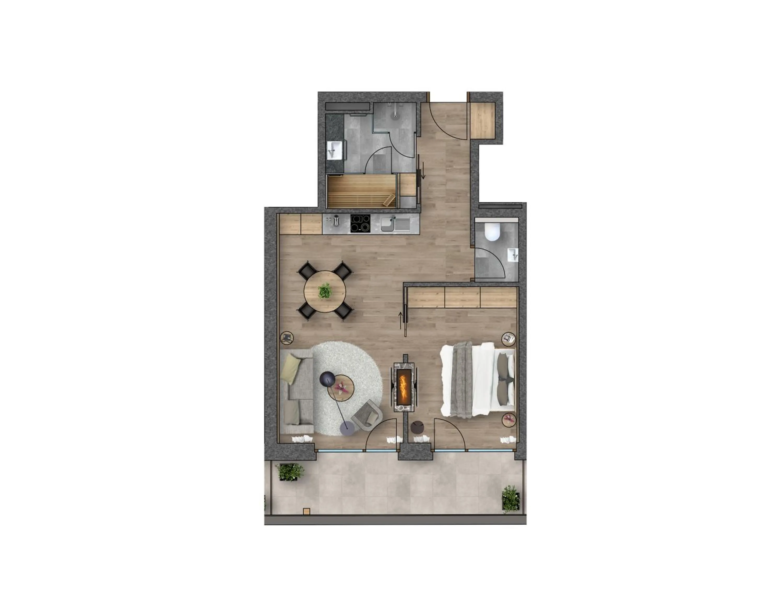 Floor plan in Balma Restaurant Suites