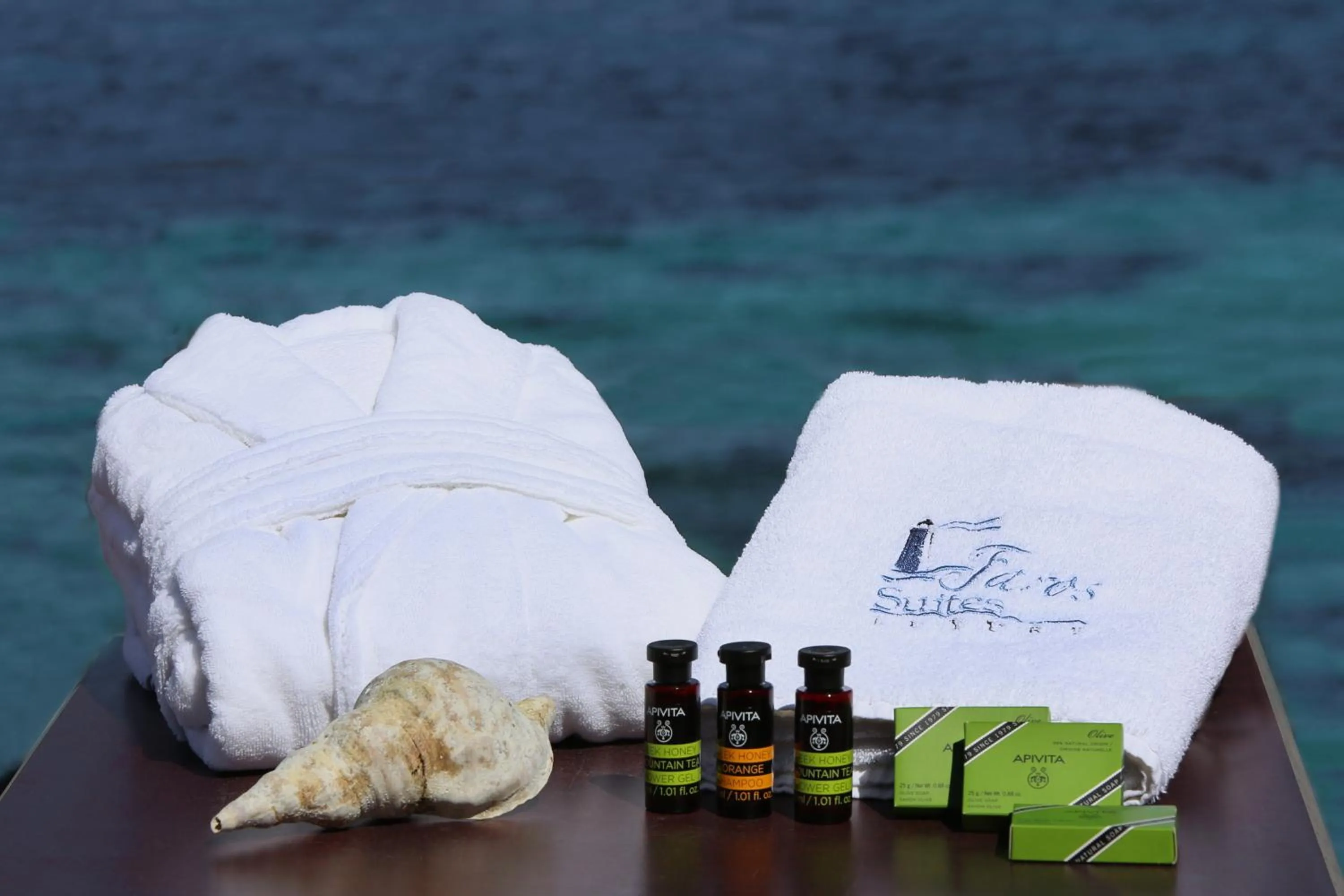 Bathroom in Faros Luxury Suites