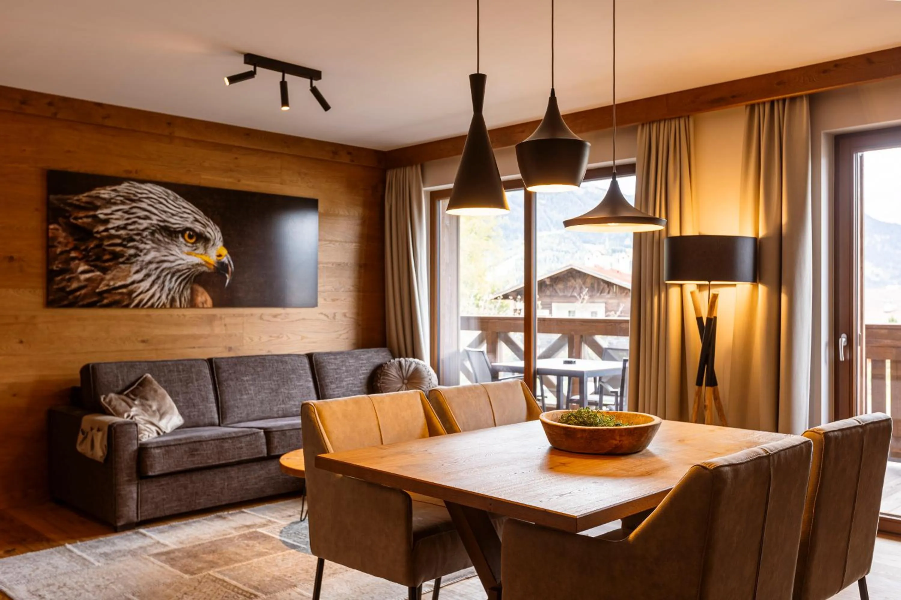 Living room in Bergresort Zugspitze Ehrwald by ALPS RESORTS