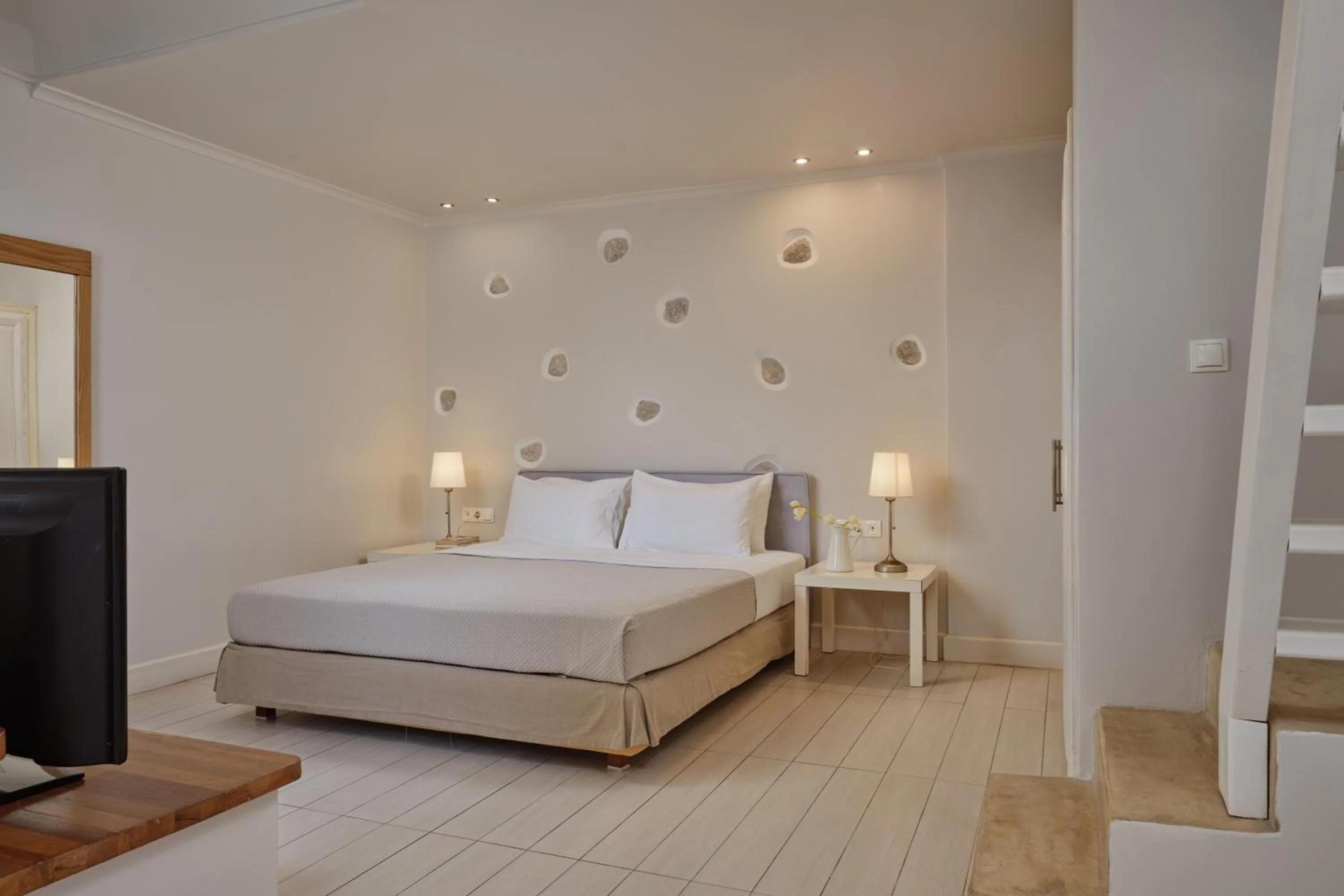 Bedroom, Bed in Meltemi Village Hotel