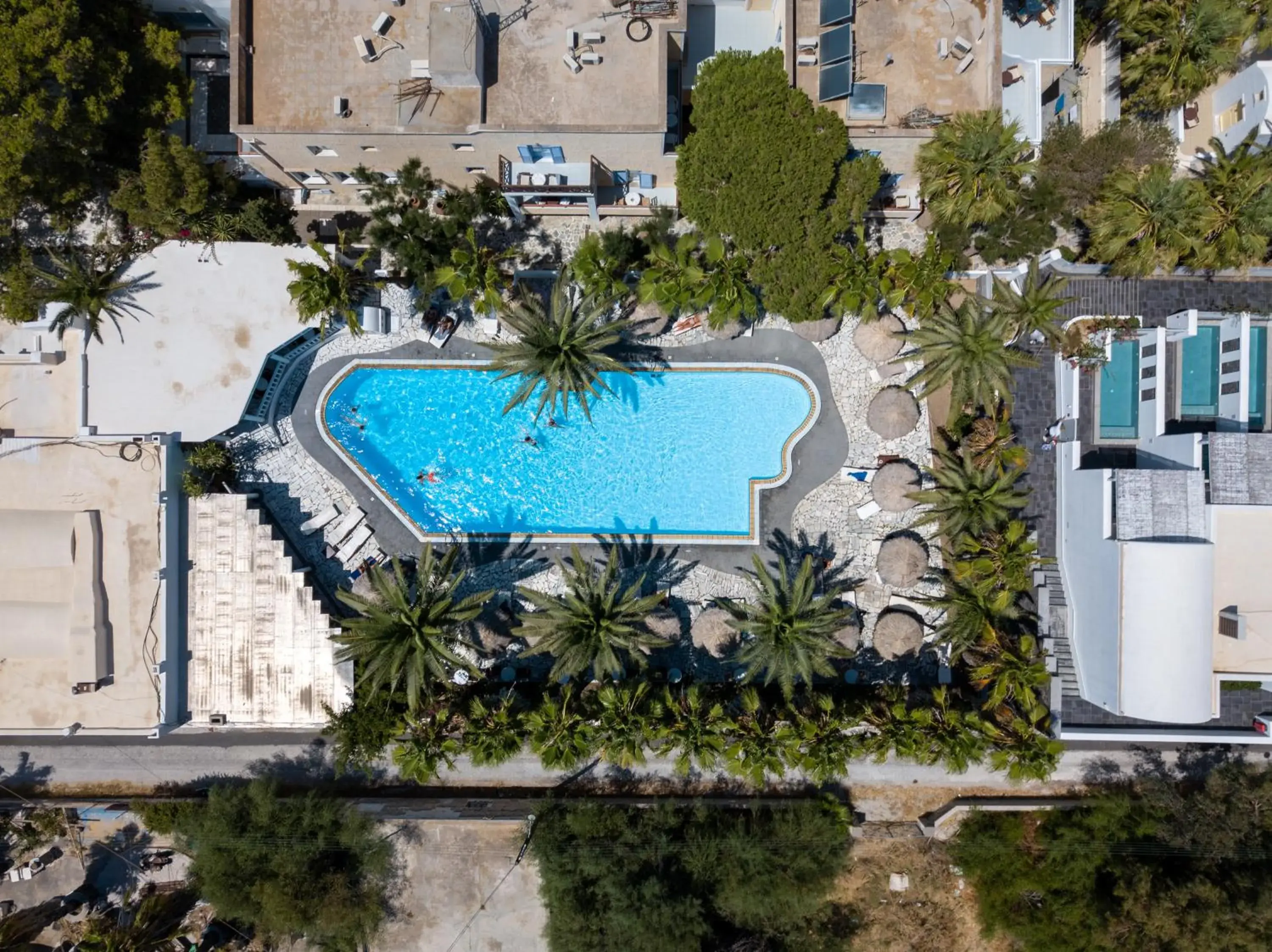 Pool view in Meltemi Village Hotel Pool view in Meltemi Village Hotel