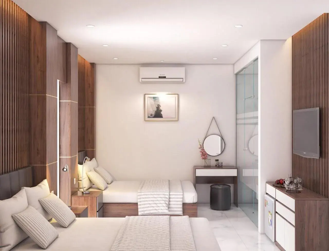 Bed in Anh Nguyet Da Nang Hotel Bed in Anh Nguyet Da Nang Hotel