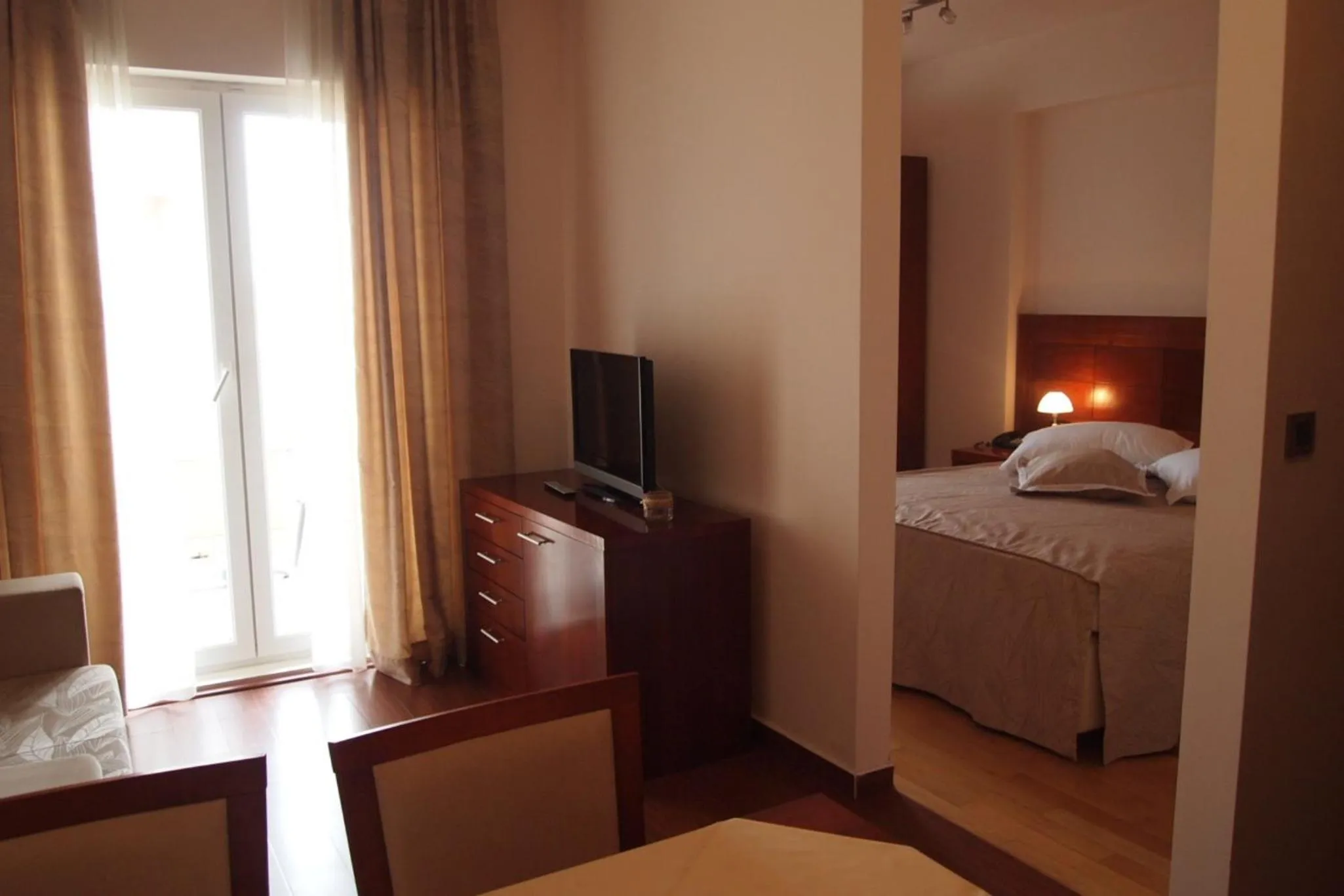 Living room, Bed in Apartments Agava