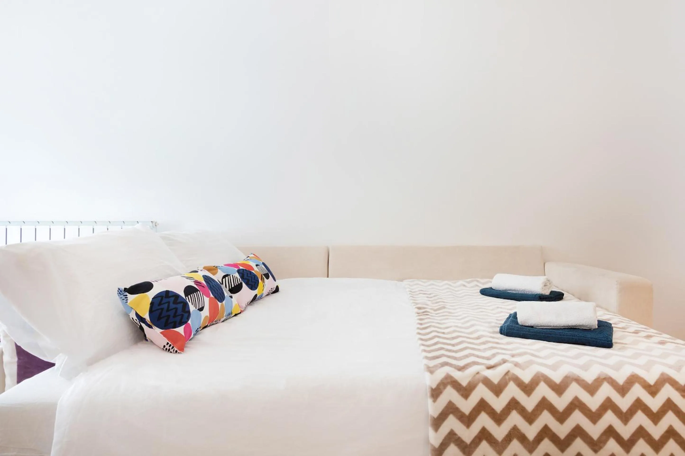 Bed in Cute and Sunny Studio in Zagreb with Balcony & Free Parking