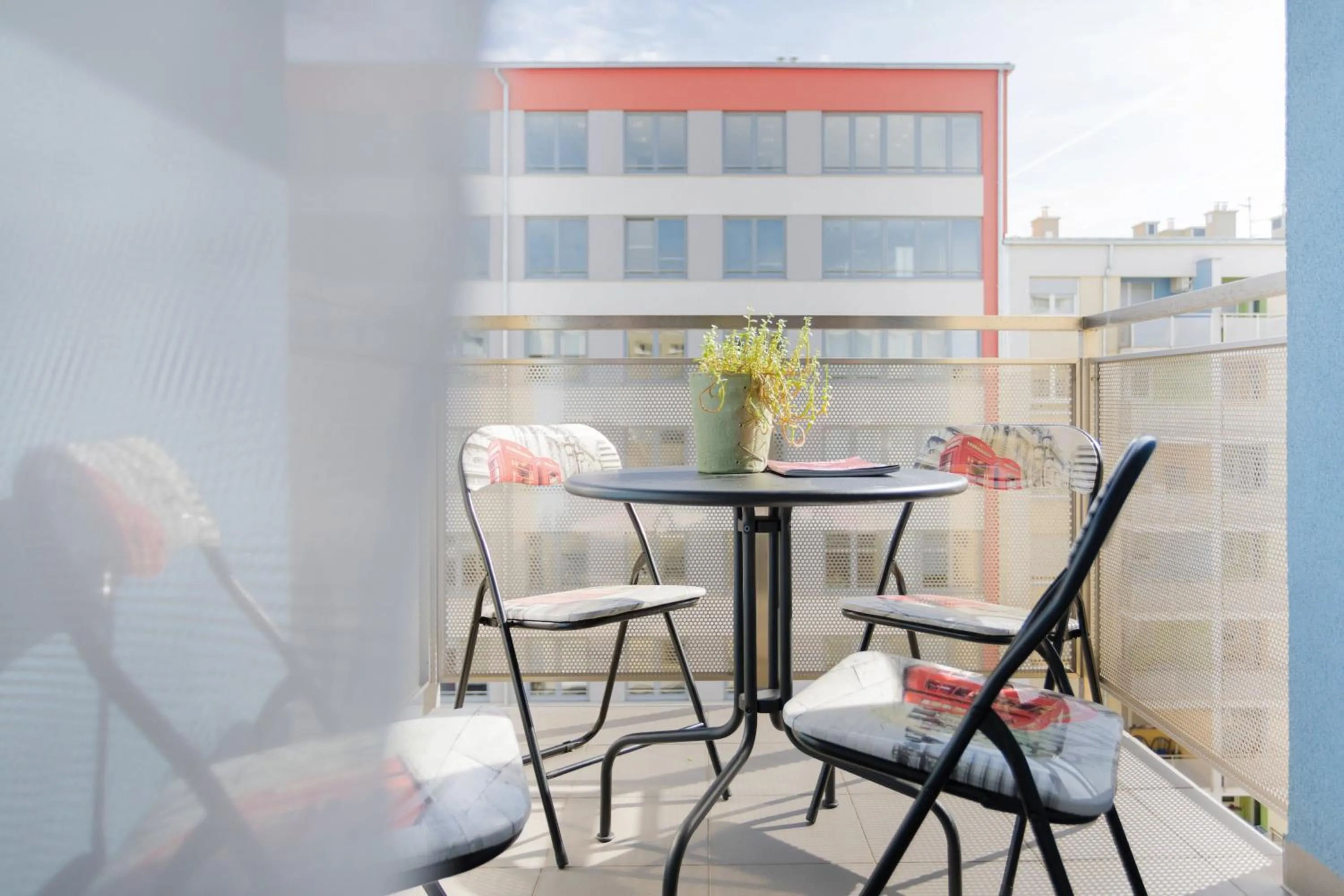 Balcony/Terrace in Cute and Sunny Studio in Zagreb with Balcony & Free Parking