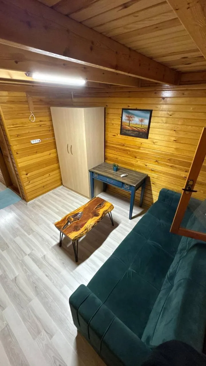 Living room, Bed in Turkuaz Bungalows