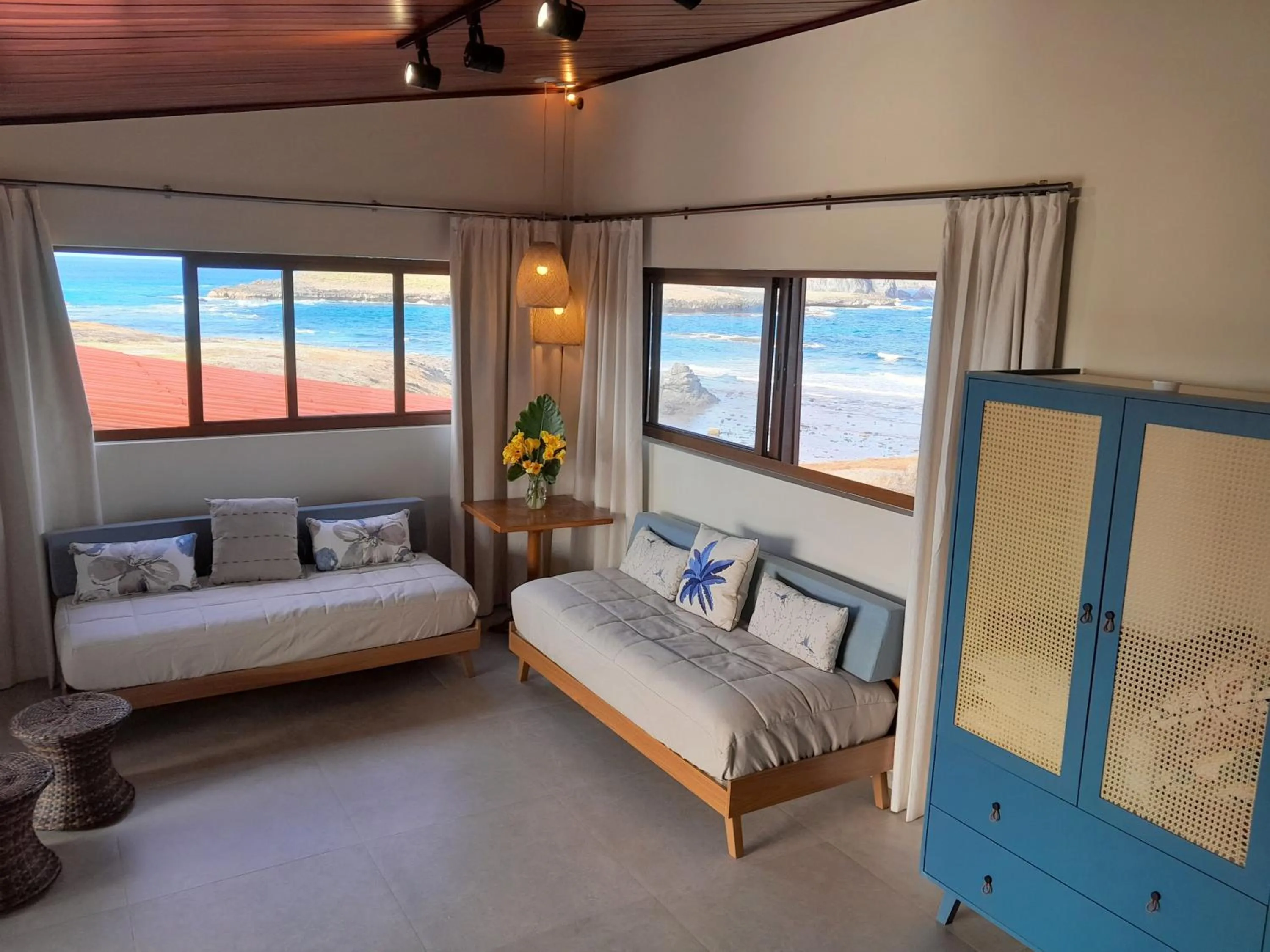 View (from property/room), Bed in Pousada Naonda