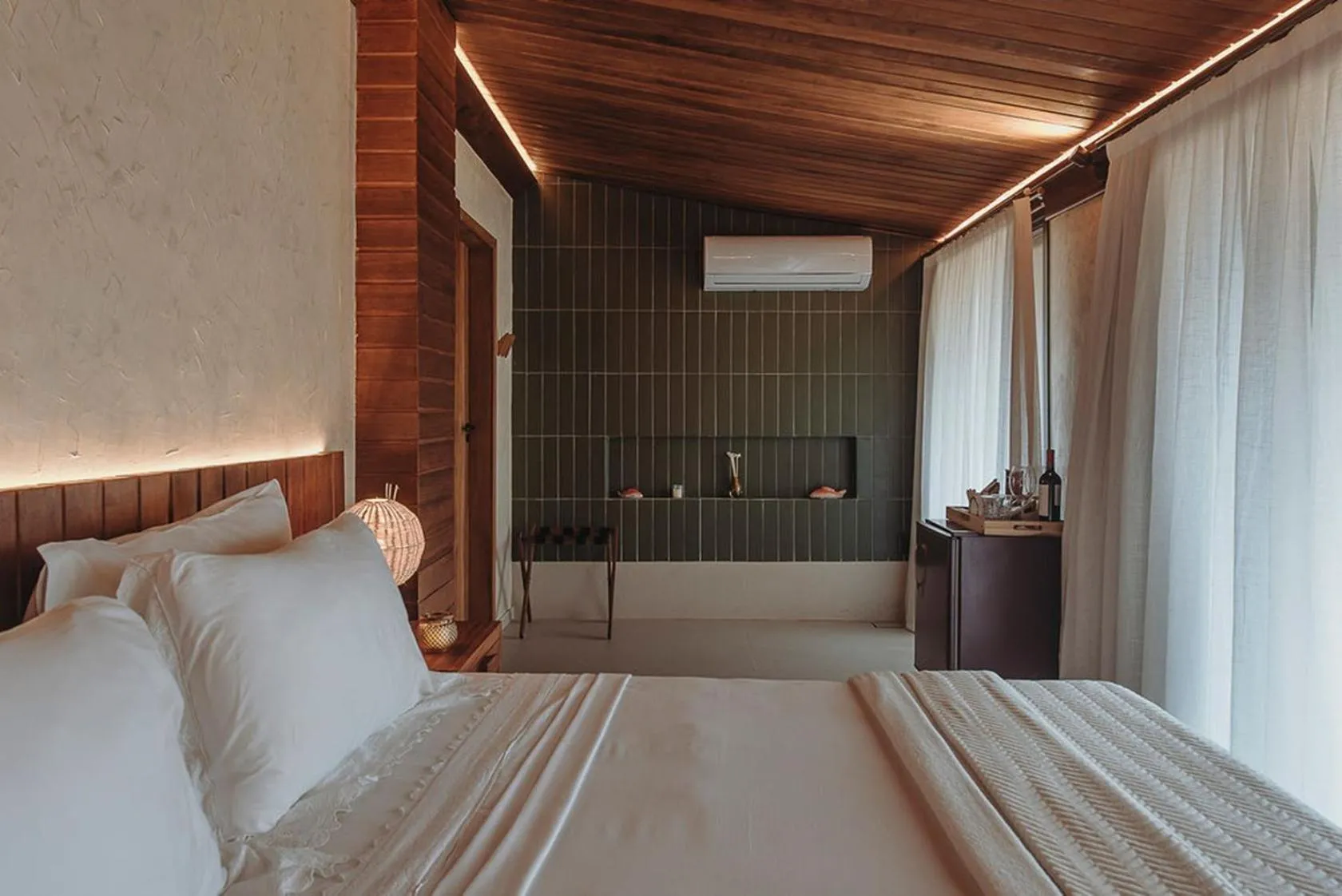 Bed in Pousada Naonda