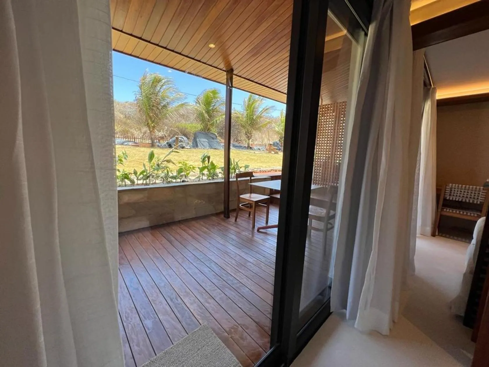 Balcony/Terrace, Bed in Pousada Naonda