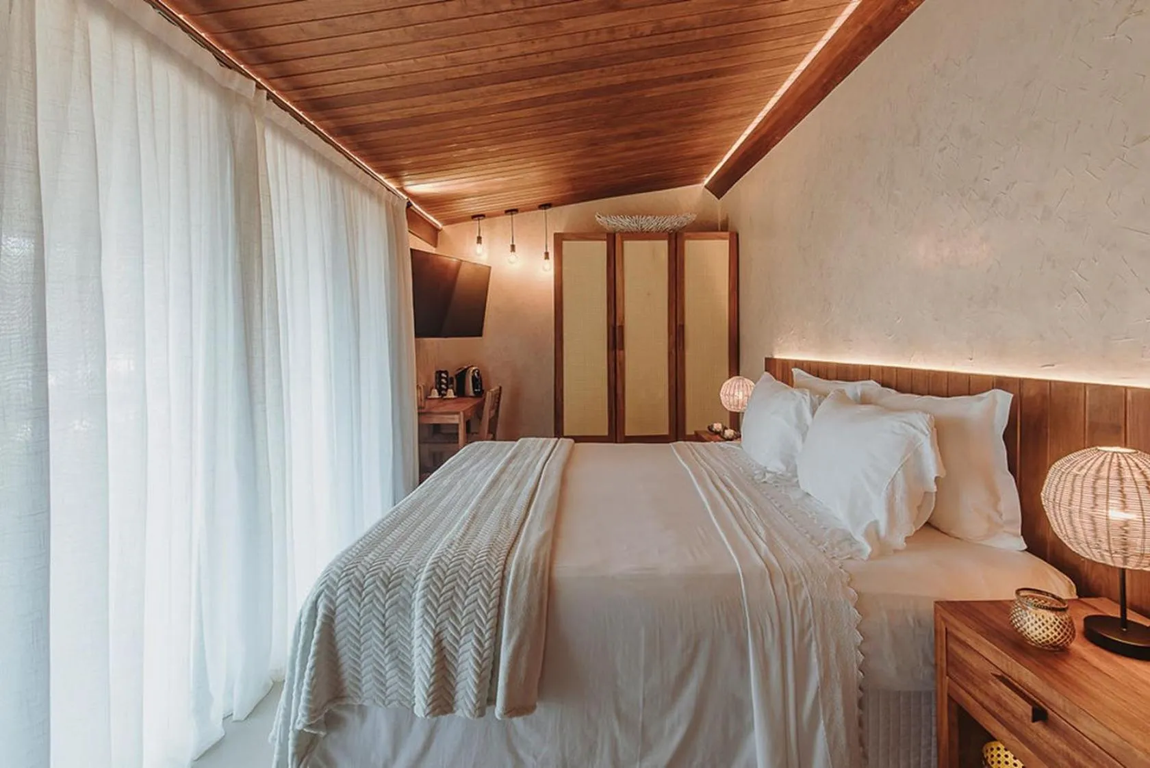 Bed in Pousada Naonda