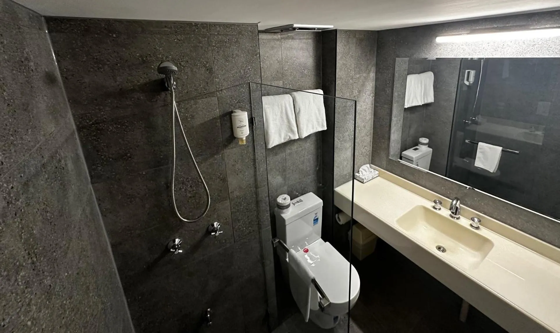 Bathroom in Charbonnier Motor Inn