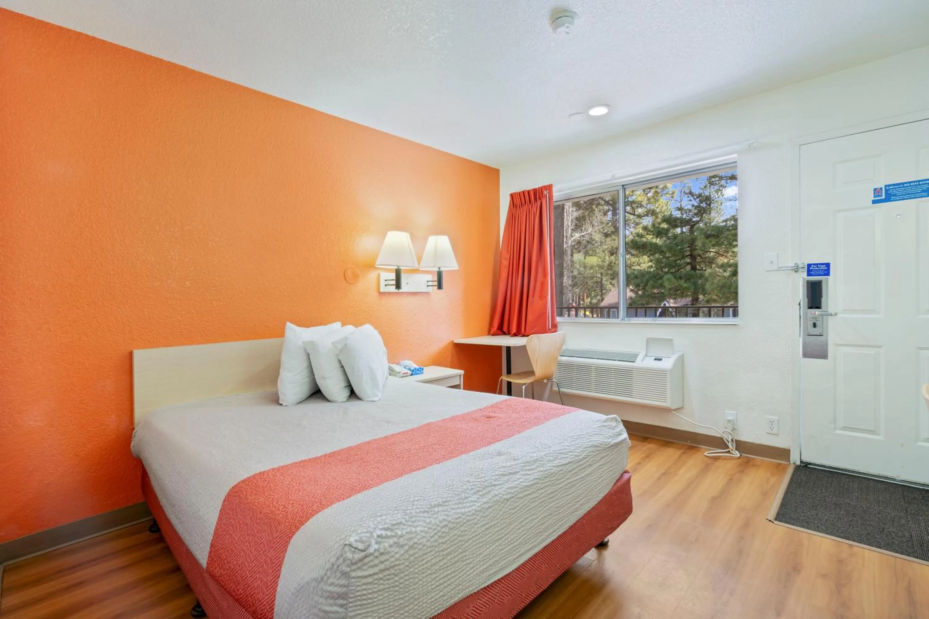 Bed in Motel 6-Big Bear Lake, CA