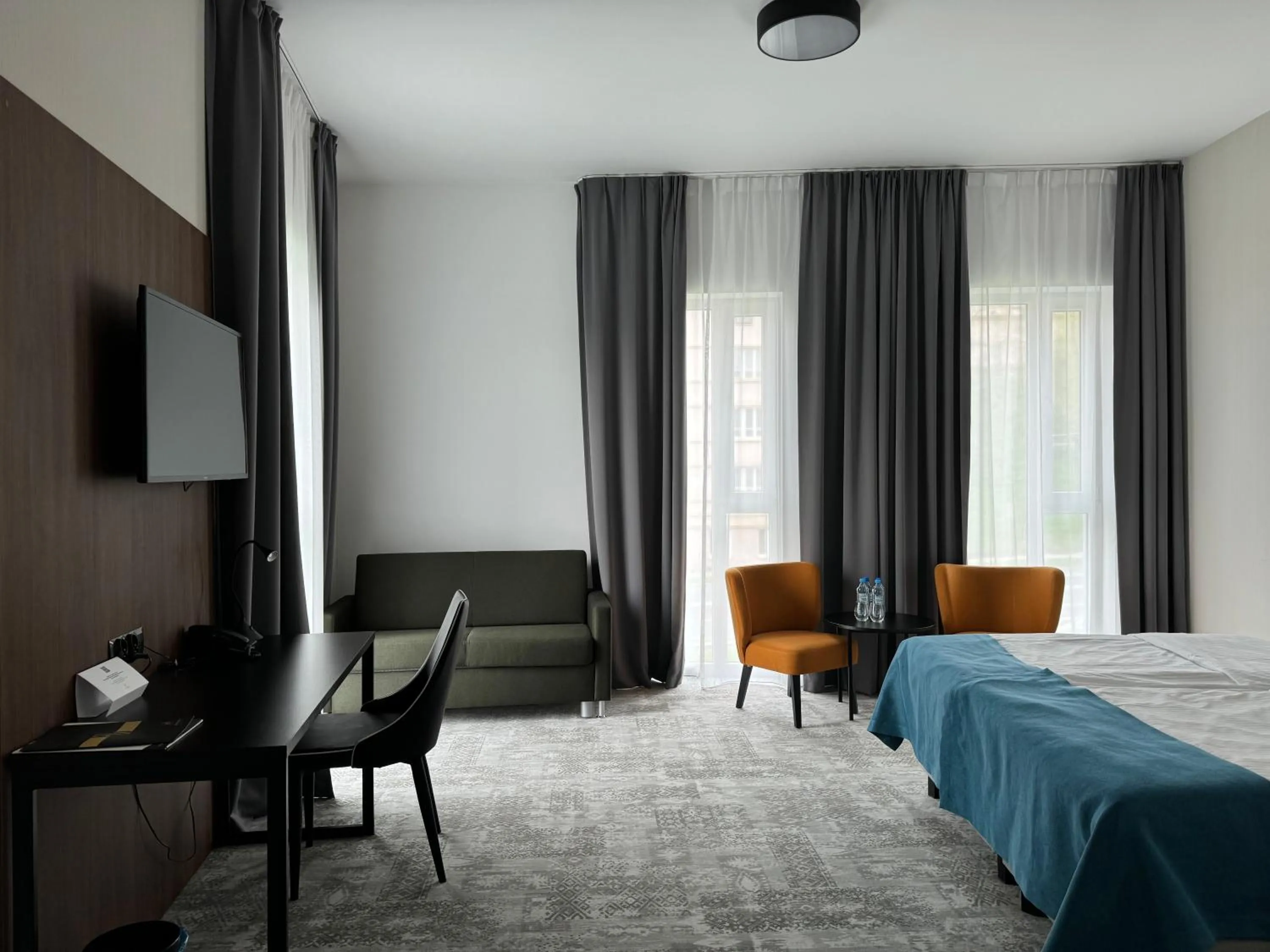 TV and multimedia, Bed in Focus Hotel Premium Lublin
