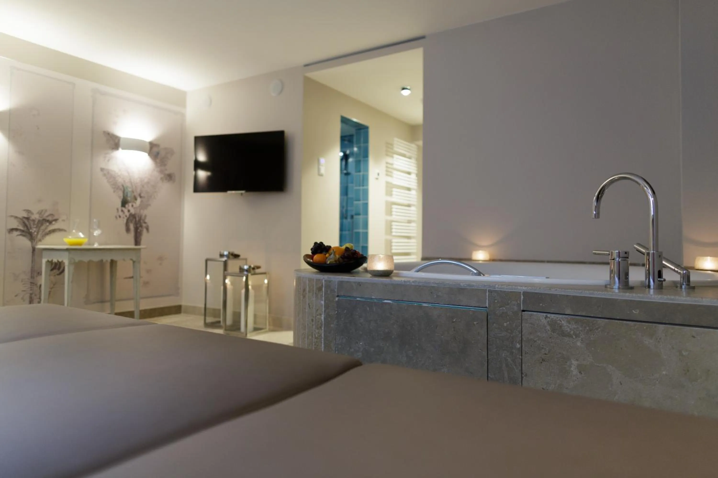 Hot Tub, Bed in Appartementhaus Lüüvhoog