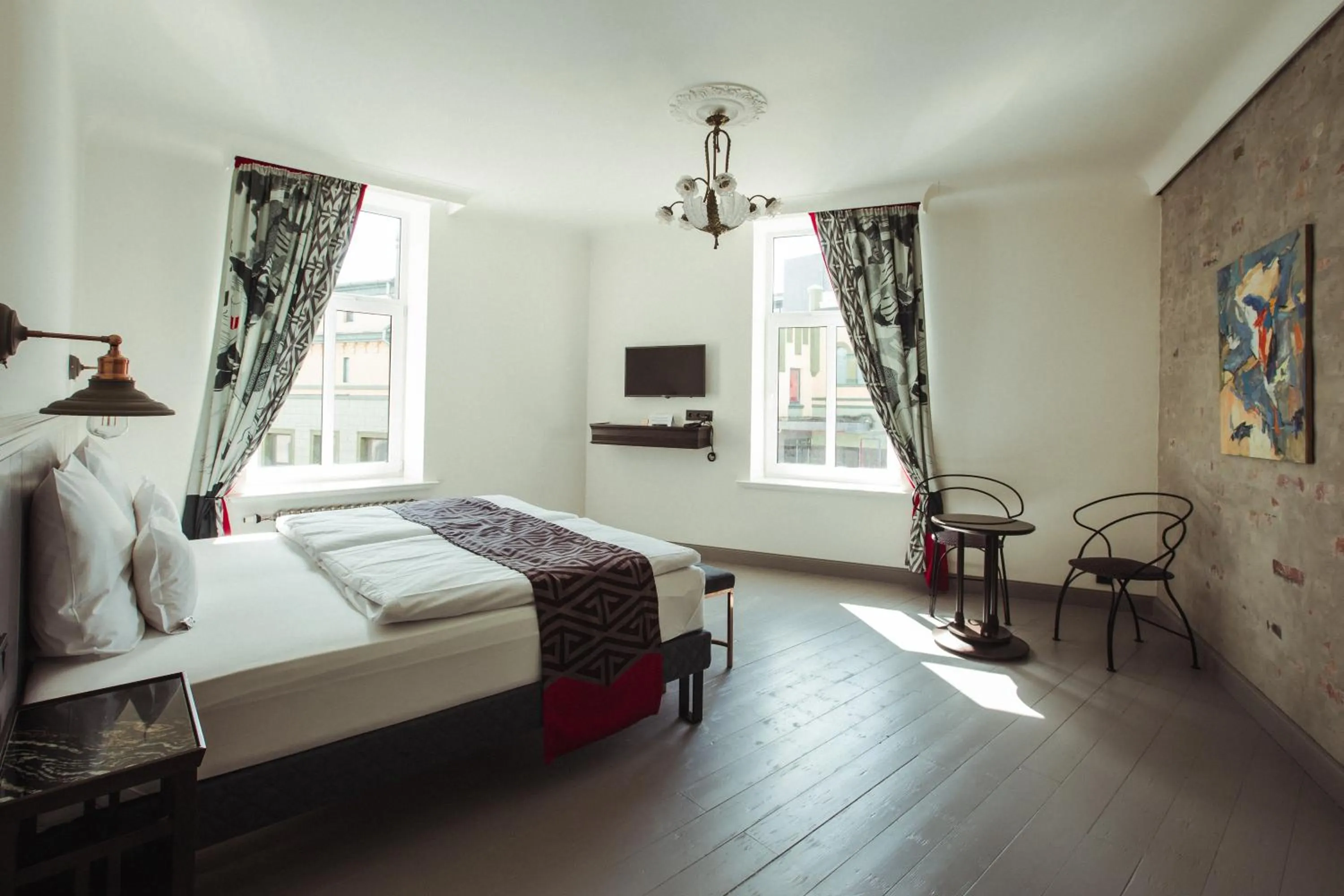 Bed in Art Hotel Roma