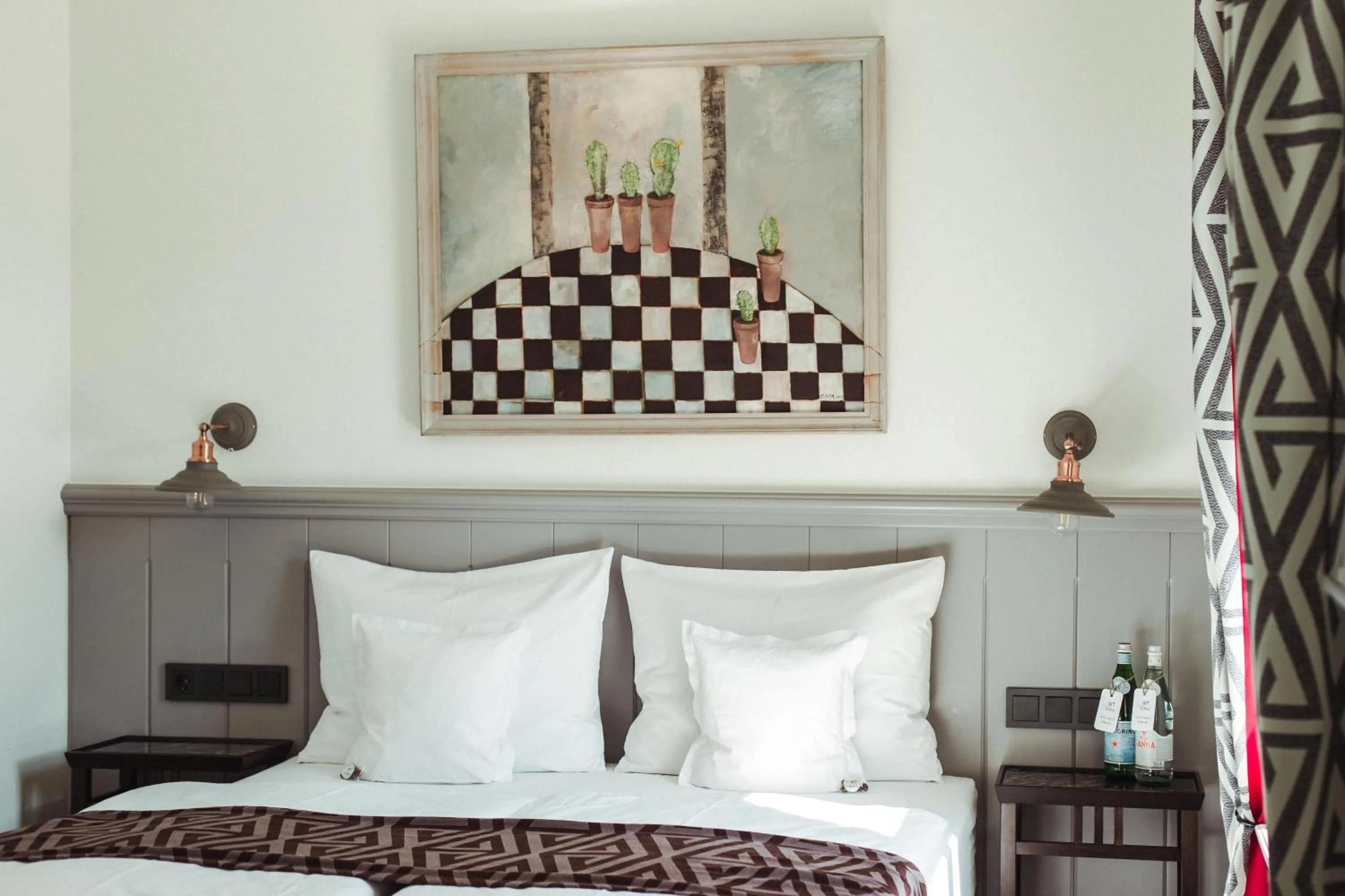 Bed in Art Hotel Roma