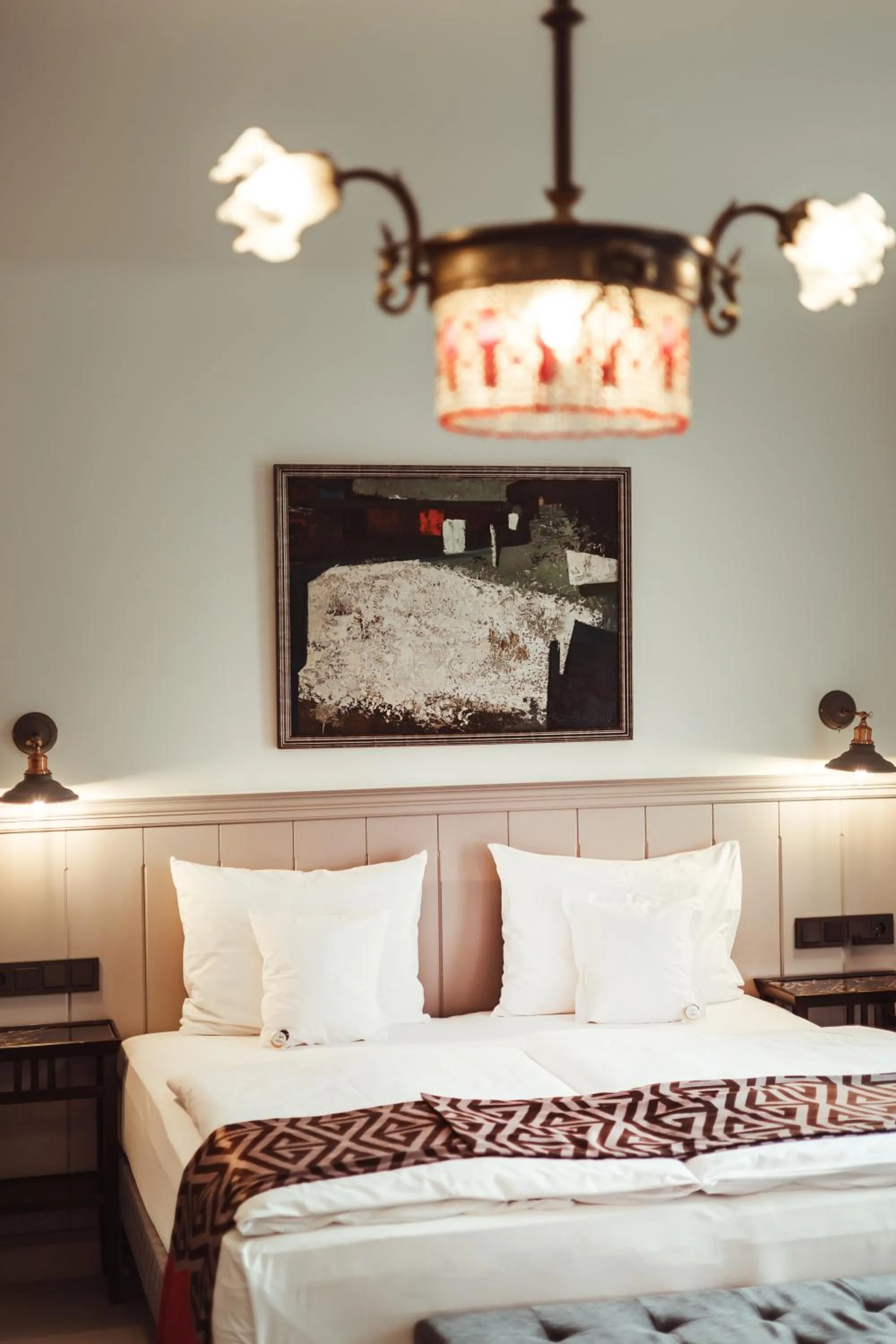 Bed in Art Hotel Roma