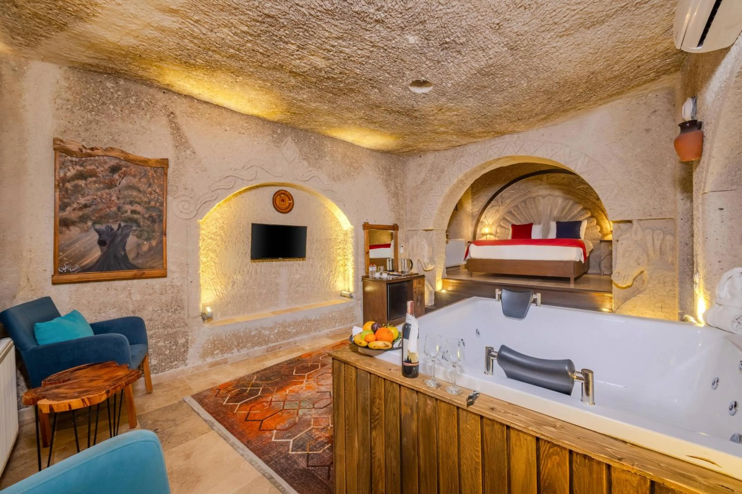 Bed in Grand Elite Cave Suites