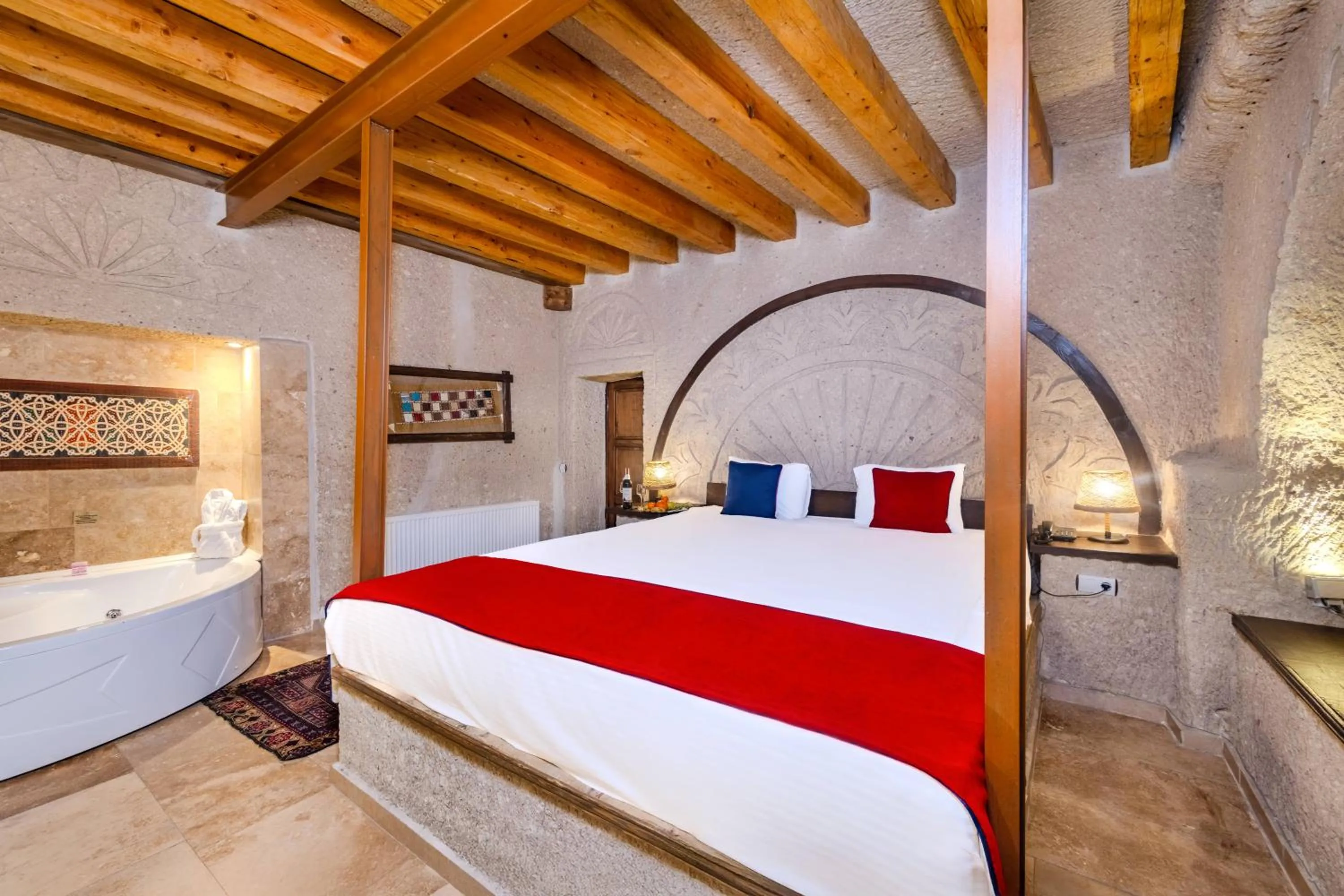Bed in Grand Elite Cave Suites