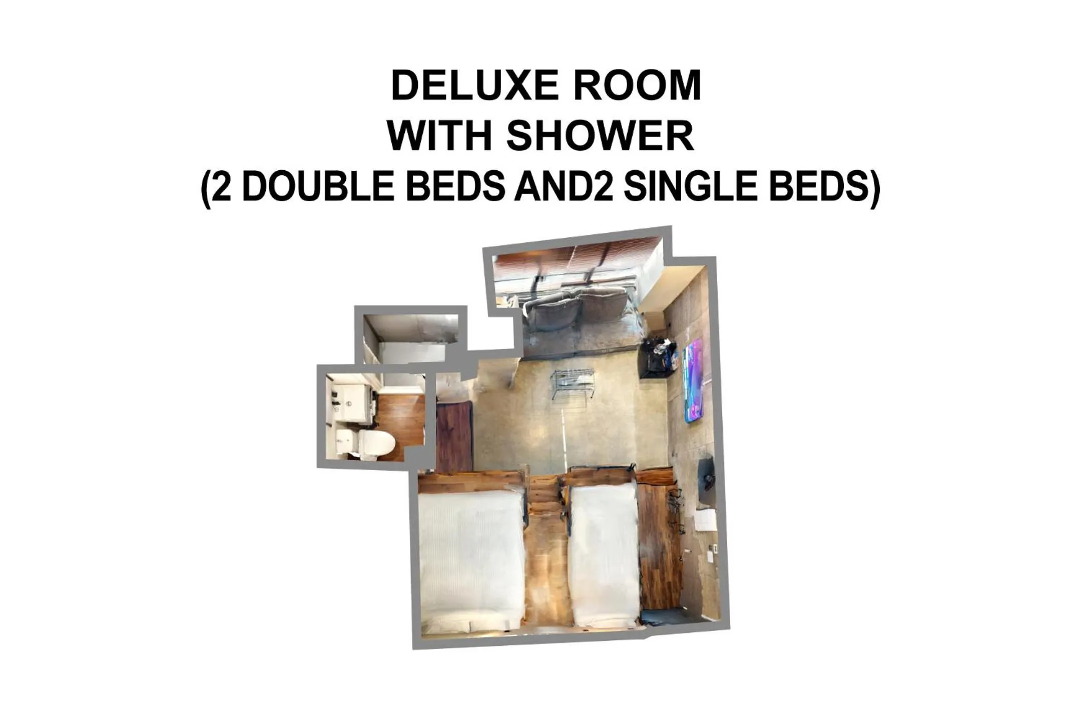 Photo of the whole room in ZONK HOTEL Nakasu-Deaibashi