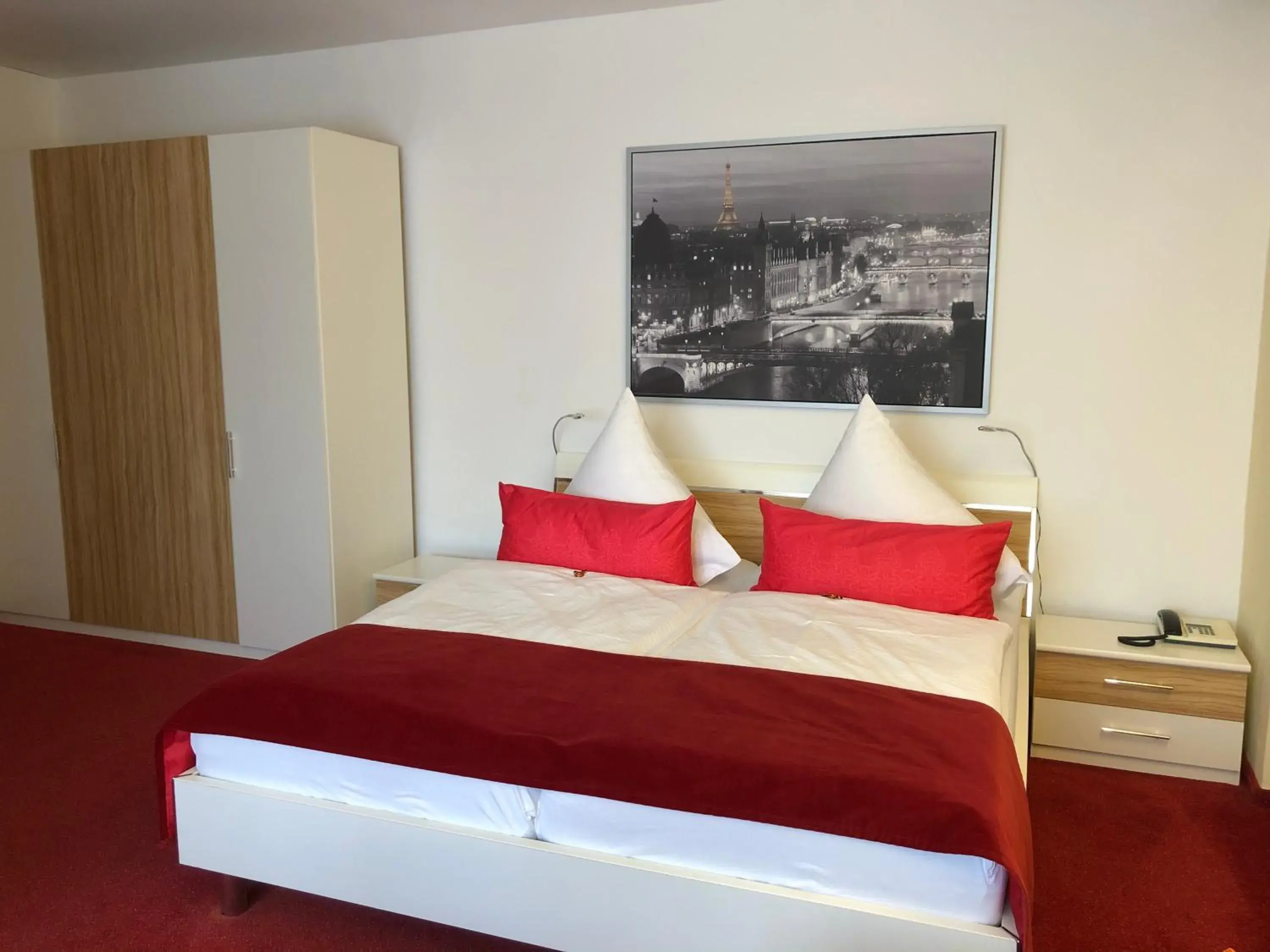 Bed in Hotel Haus am Rieth Bed in Hotel Haus am Rieth