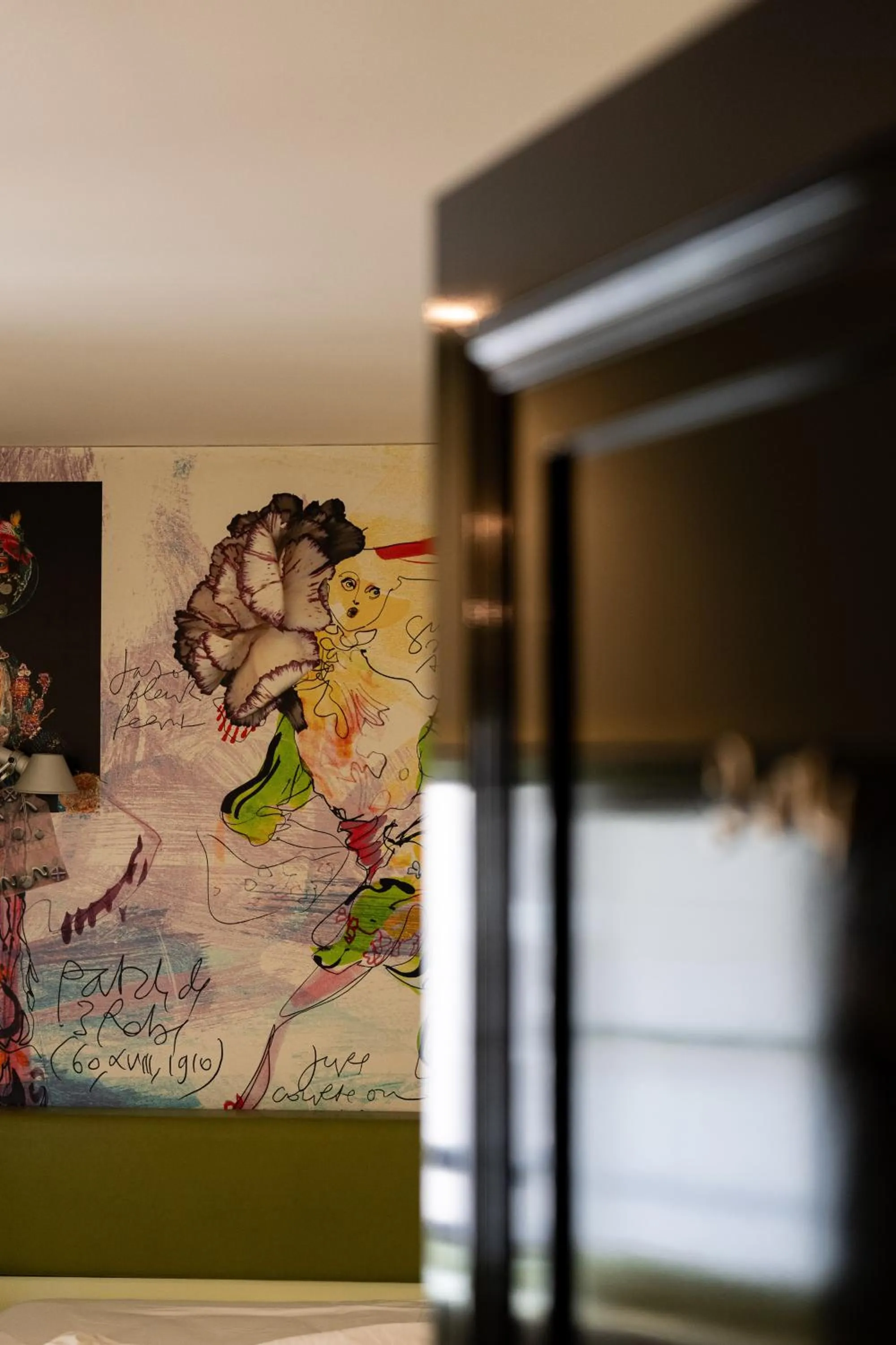 Bedroom, Bed in Hôtel du Petit Moulin, Haute Couture hotel by Lacroix