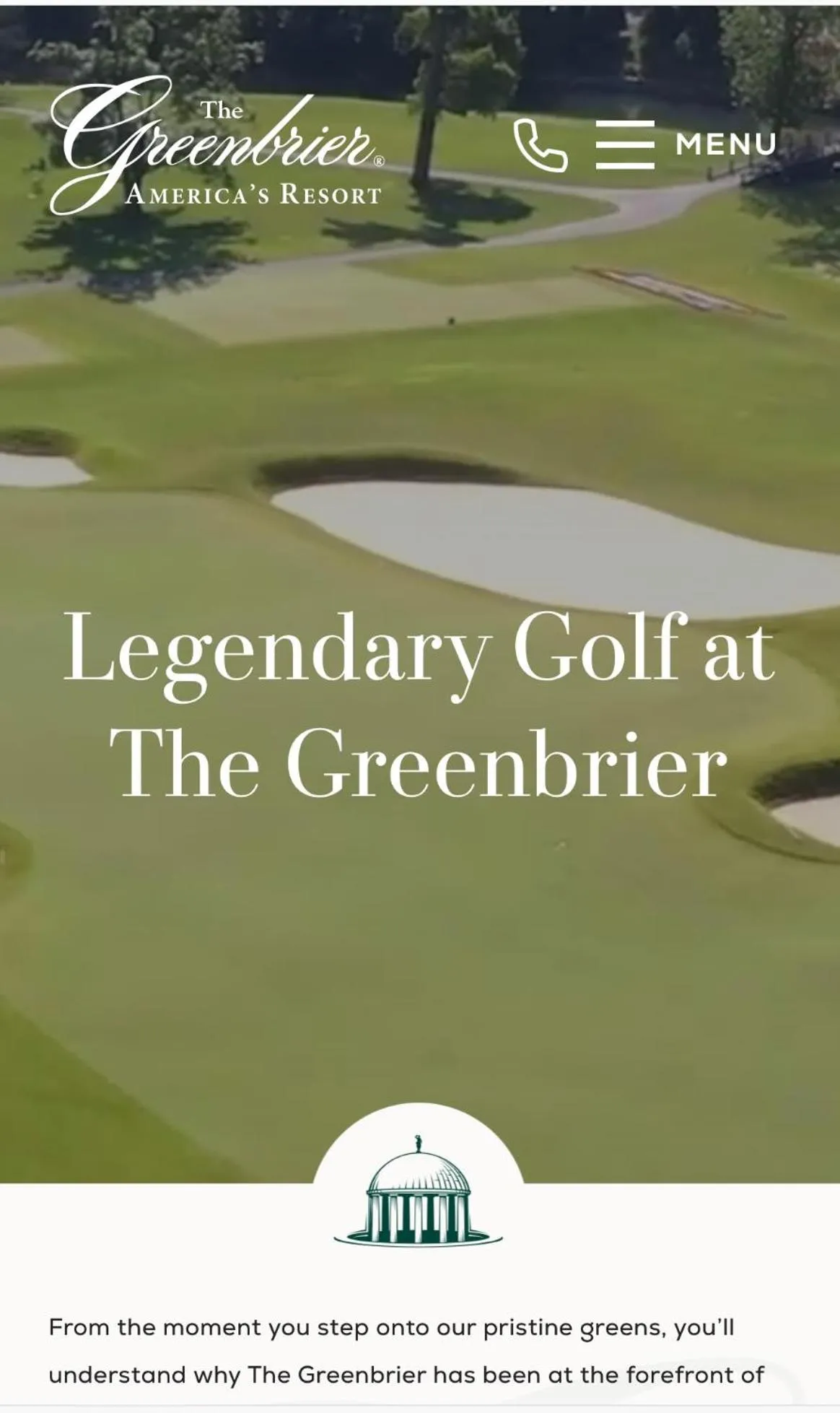 Golfcourse in Howard's Creek Inn