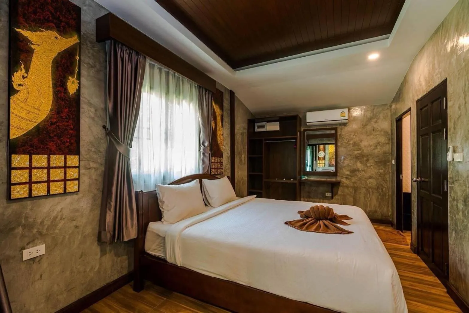 Bed in Oscar Villa Aonang Krabi