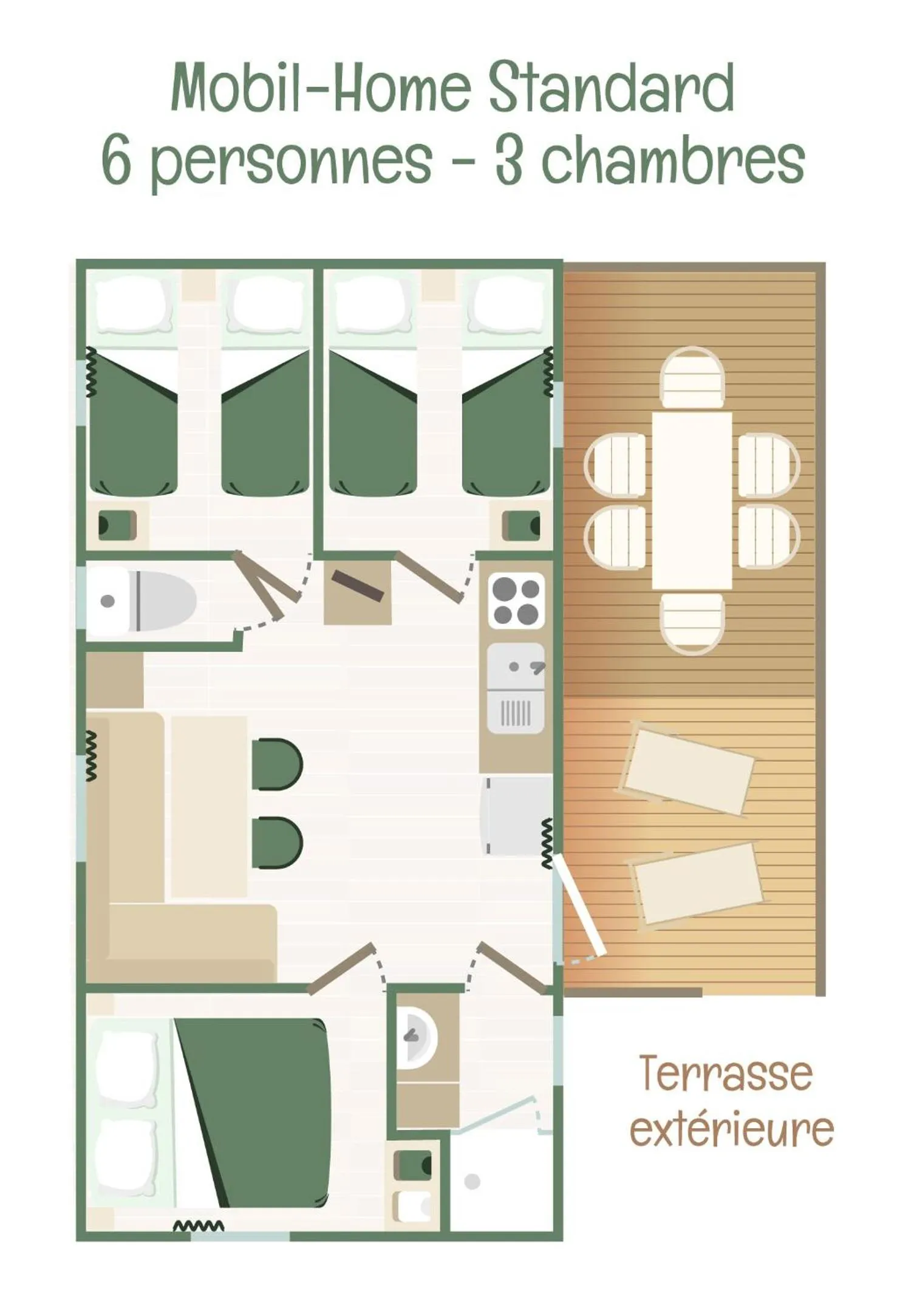 Floor plan in Camping Le Bois Fleuri